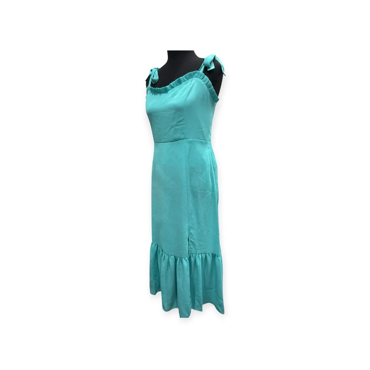 Belle & bloom green tie up dress S – photo 3