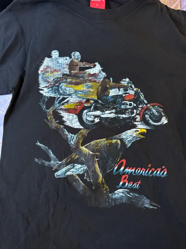 Motorbike Eagle sz L tshirt men’s