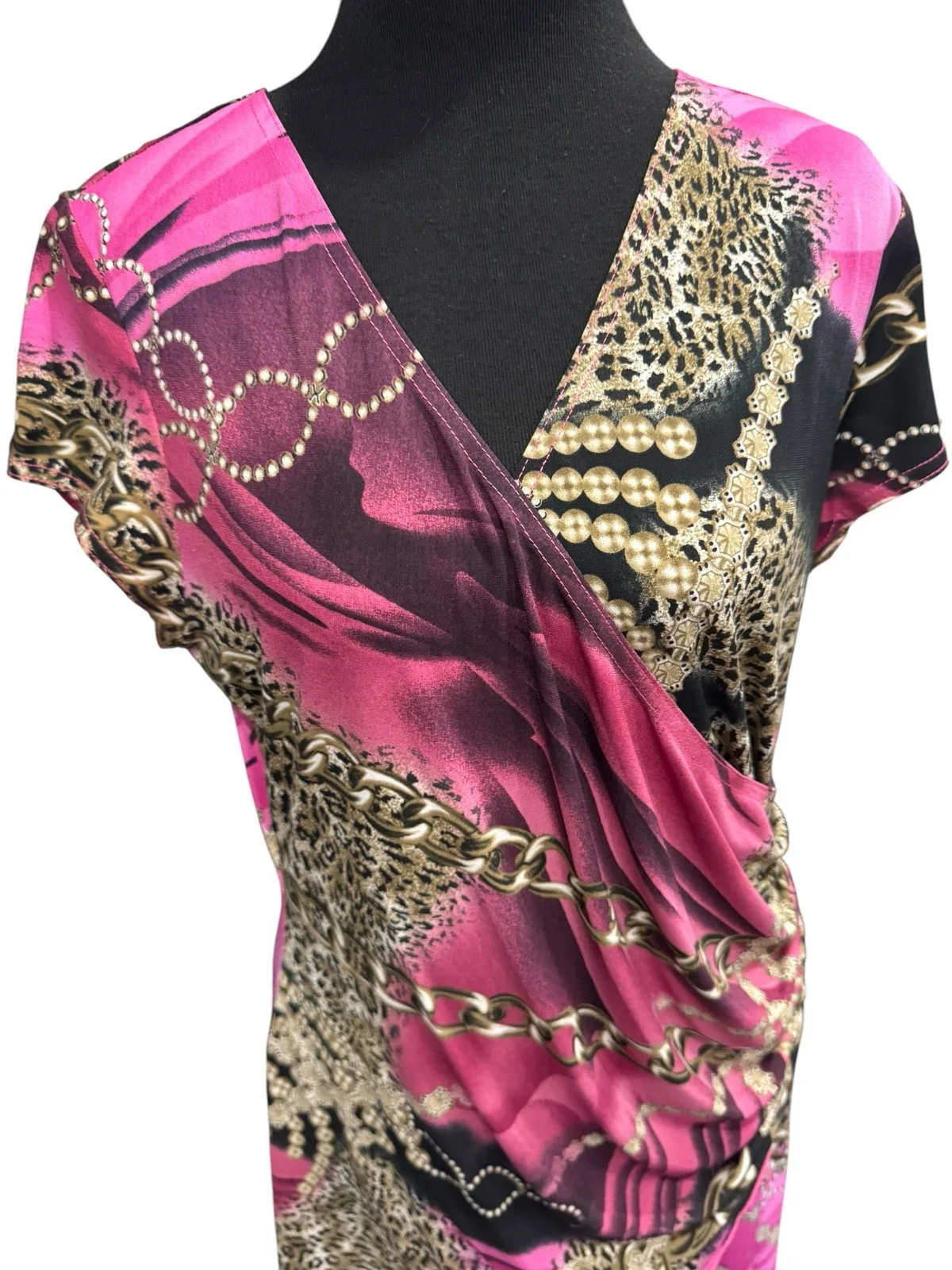 Joseph Ribkoff 16 pink chains dress — photo 3