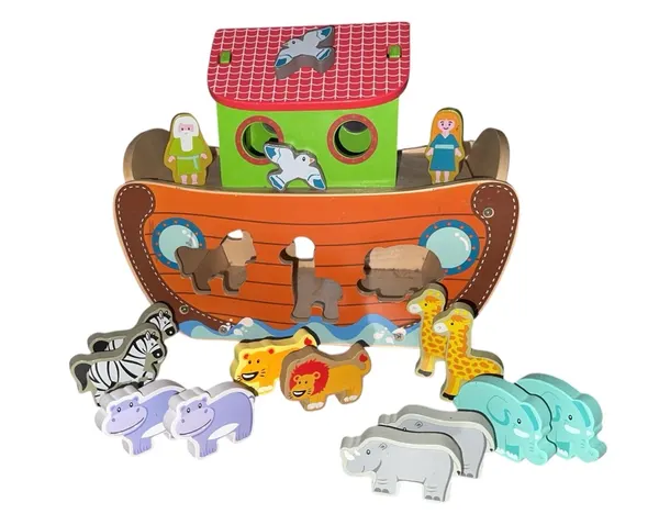 Wooden Noah’s ark shape sorter