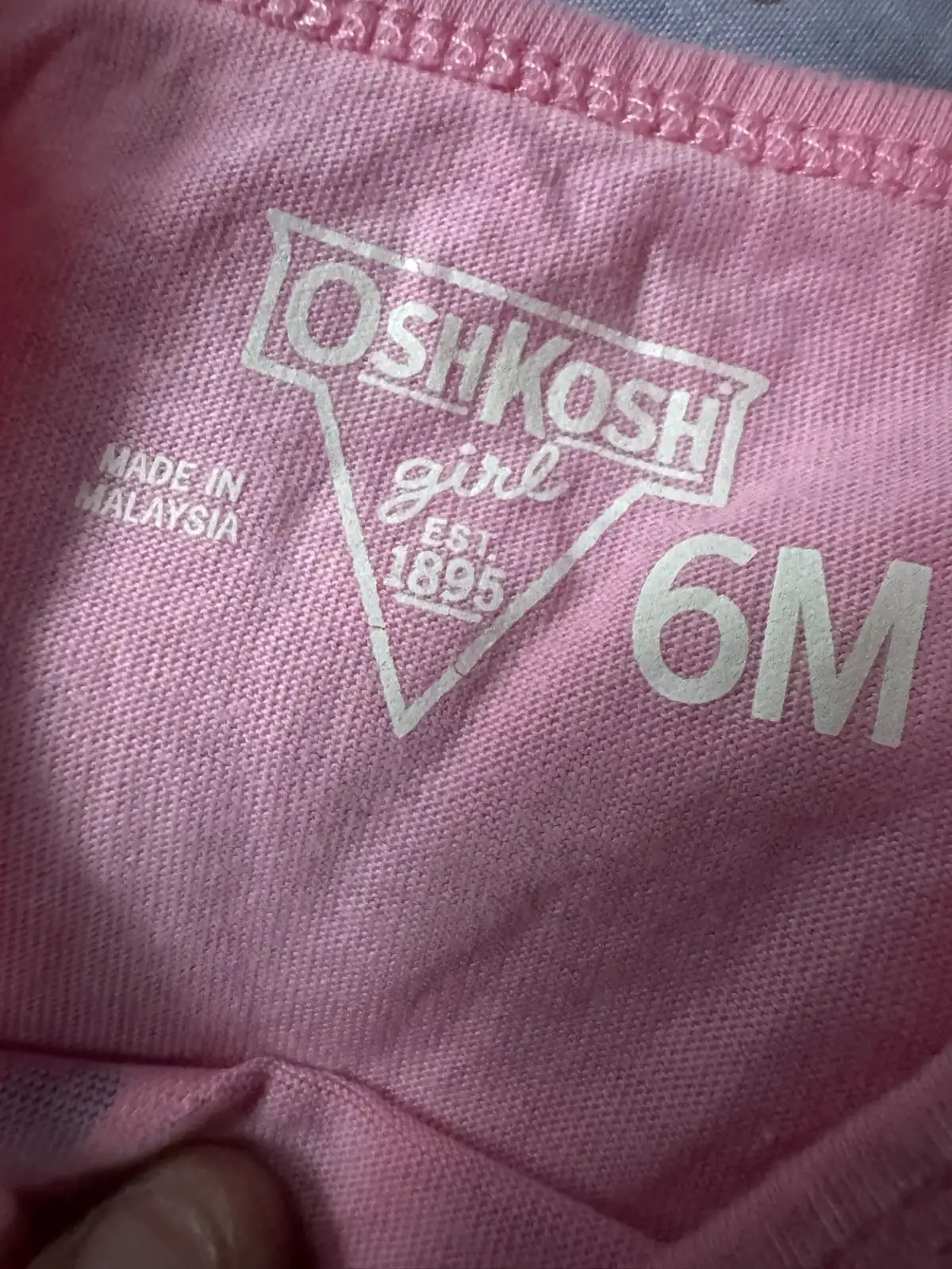 Osh look pink cat baby girls 6m onesie – photo 3