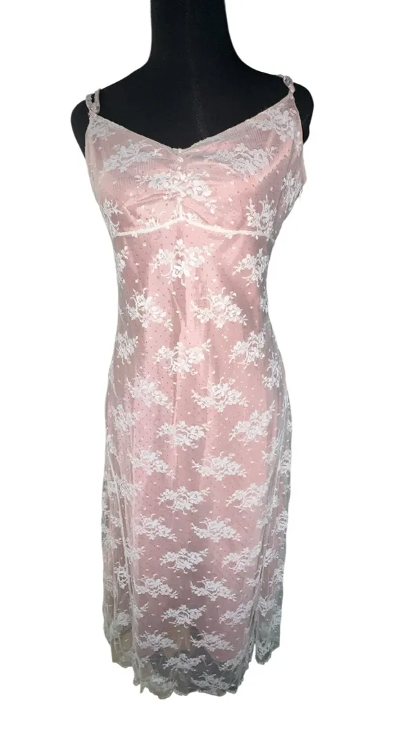 Tokito pink lace thin strap 10 dress