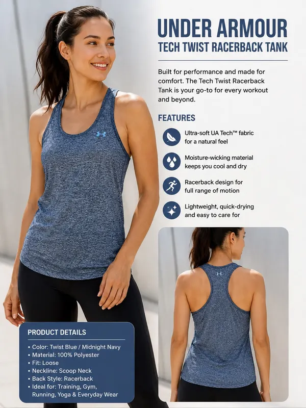 Under Armour Women’s Racerback Tank Top size M – Grey