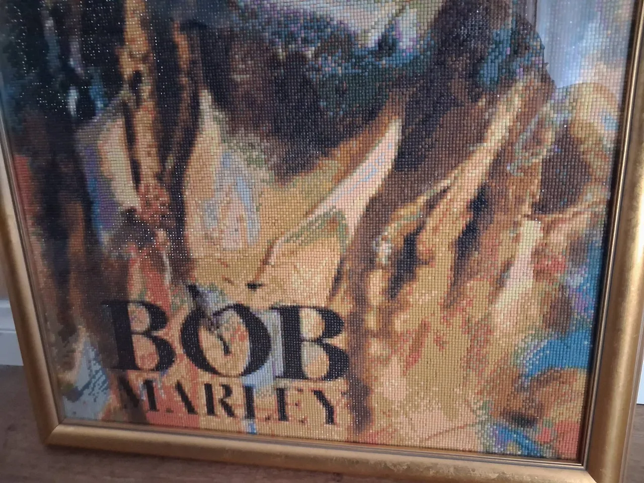 Bob Marley Diamond Art Completed and Framed — photo 5