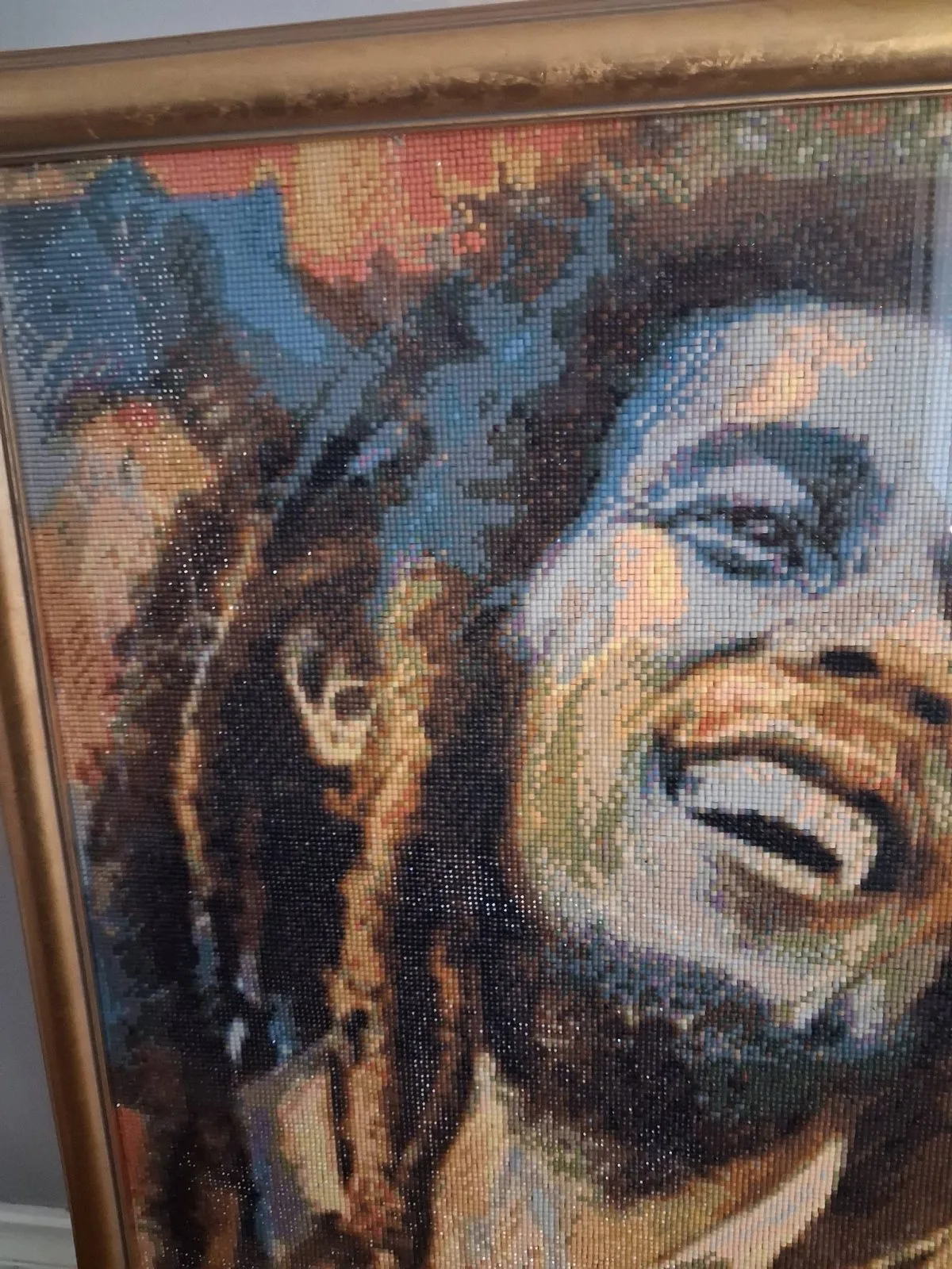 Bob Marley Diamond Art Completed and Framed — photo 6