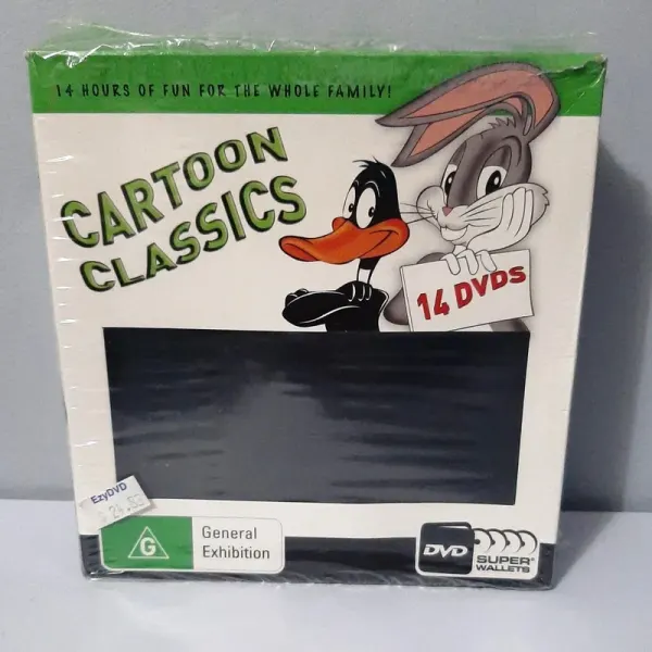 Cartoon Classic DVDs in zipped folder