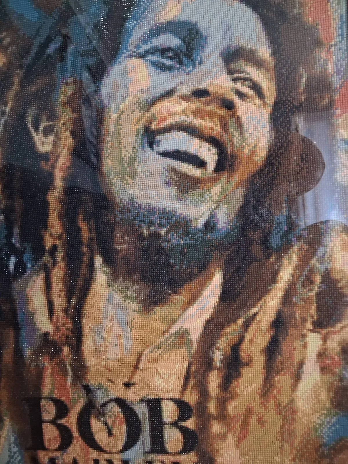 Bob Marley Diamond Art Completed and Framed — photo 4