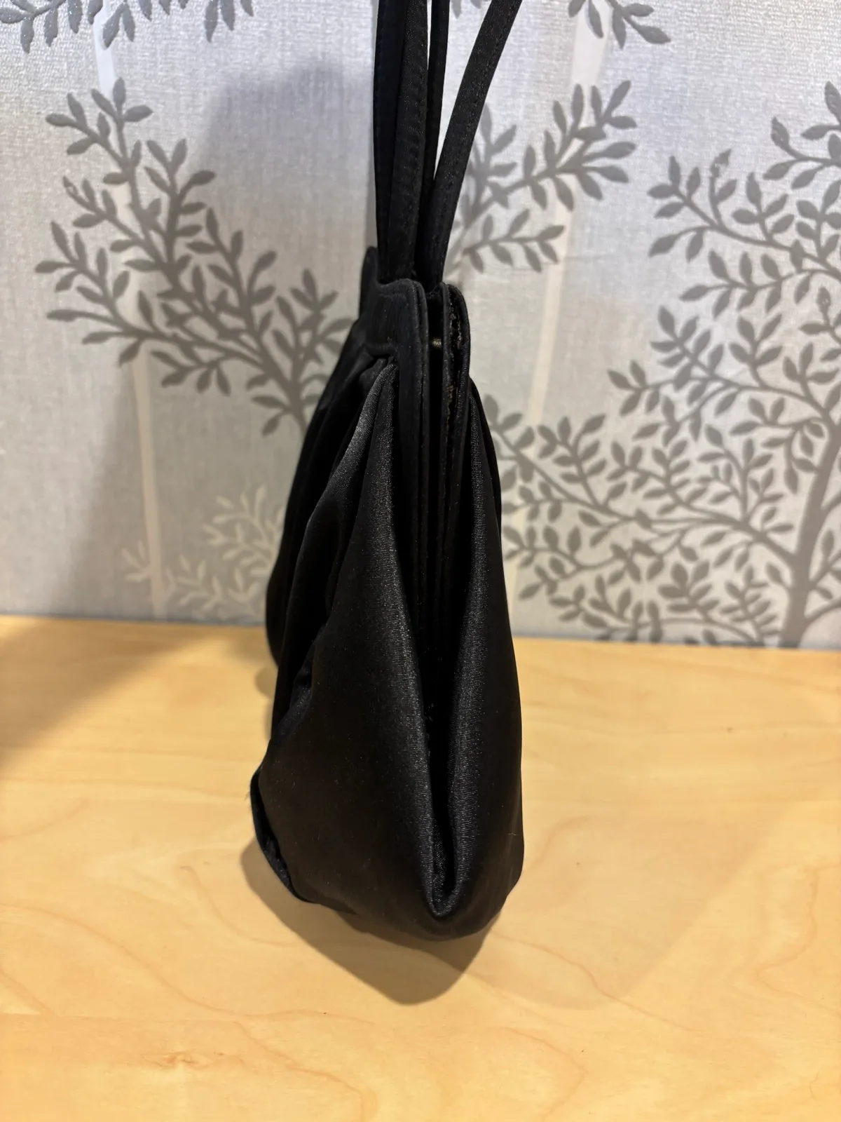 Black satin evening bag – photo 3