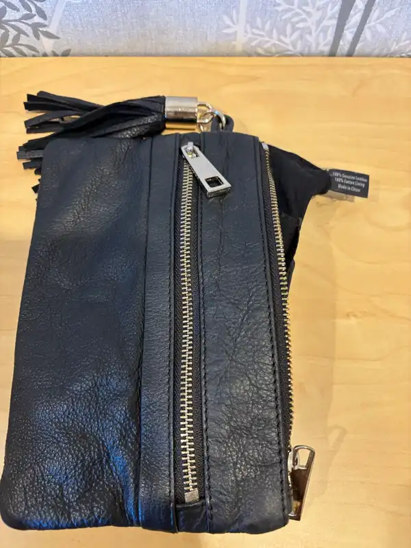 Oxford leather clutch