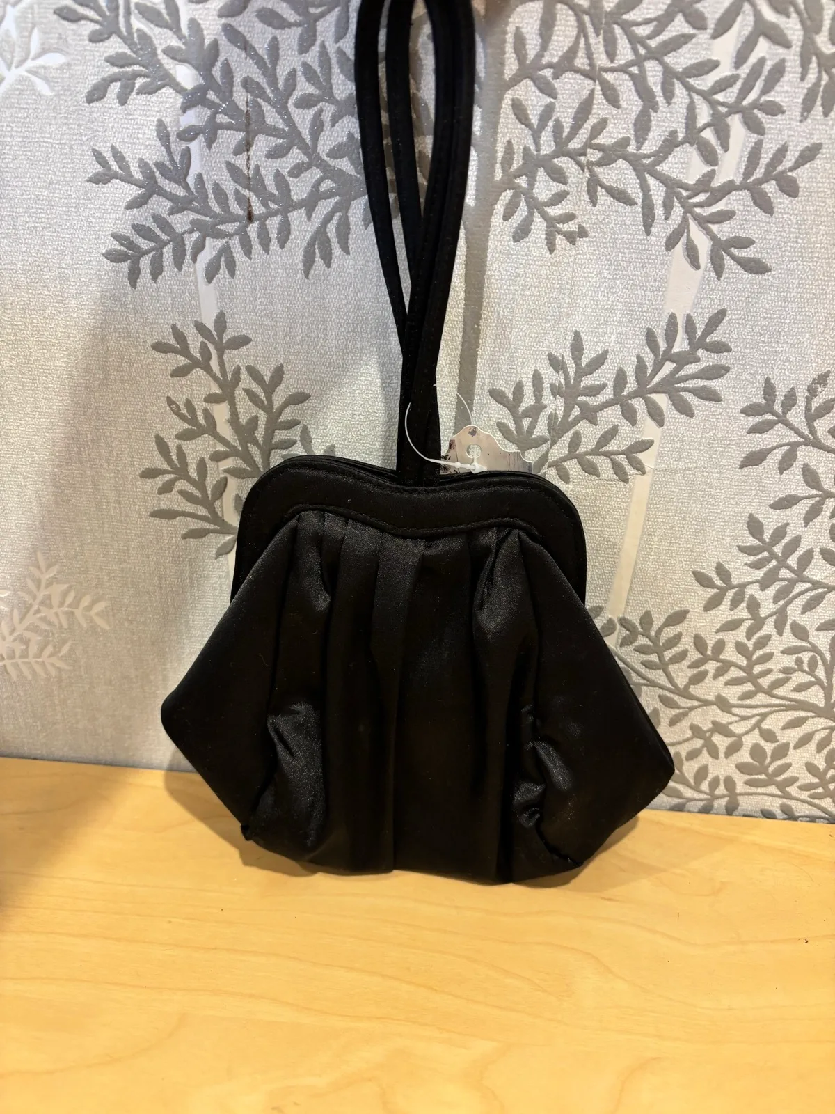 Black satin evening bag – photo 2
