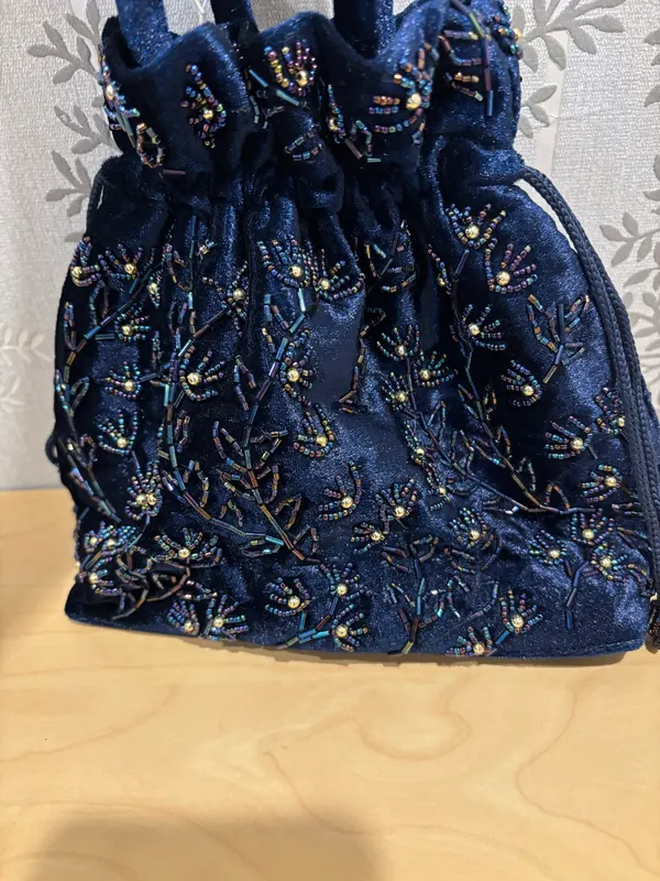 Velvet beaded bag