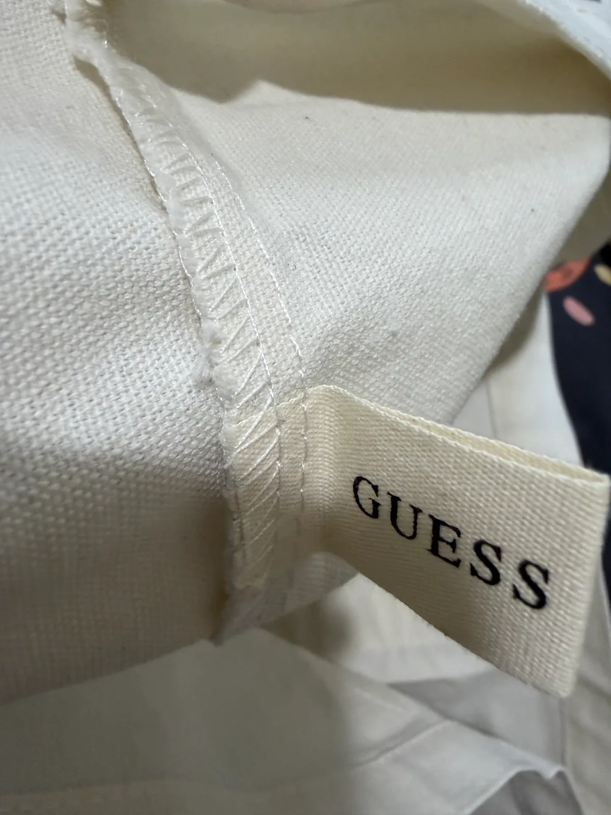 GUESS Originals Large Canvas Tote Bag - Recycled Cotton – photo 4