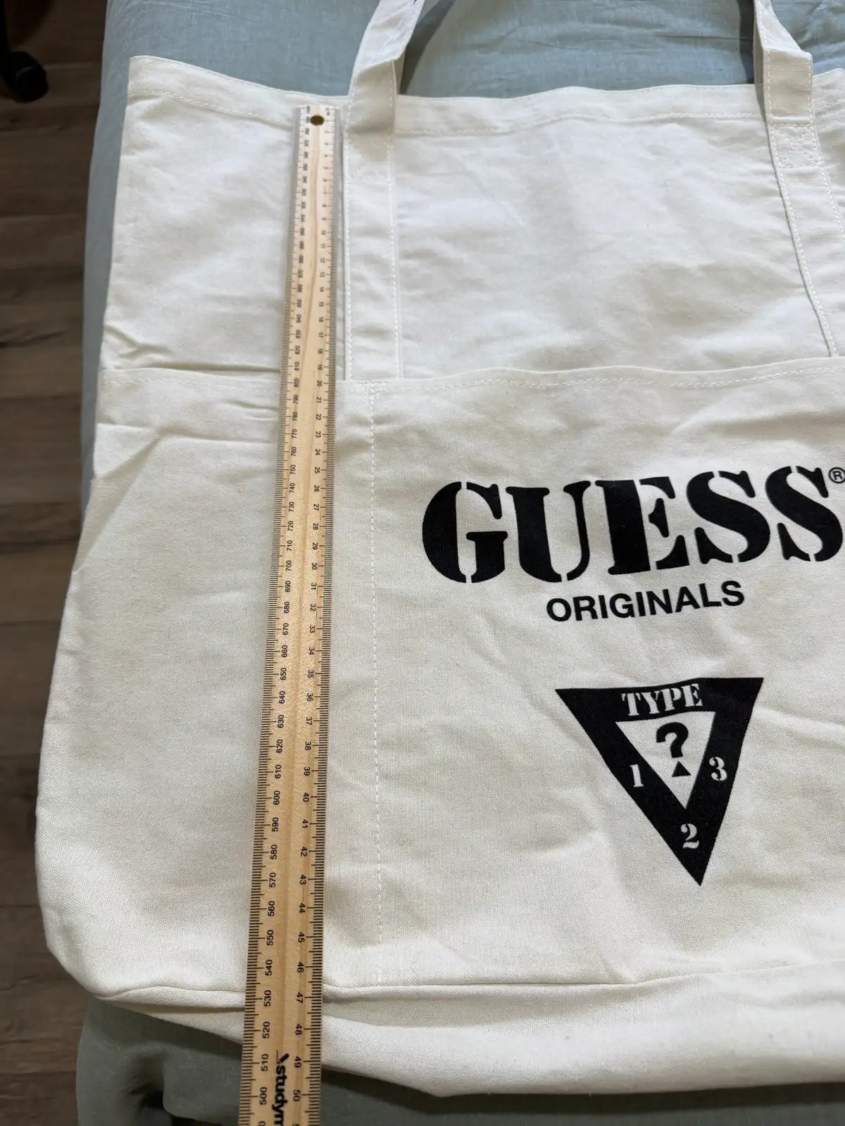 GUESS Originals Large Canvas Tote Bag - Recycled Cotton – photo 5