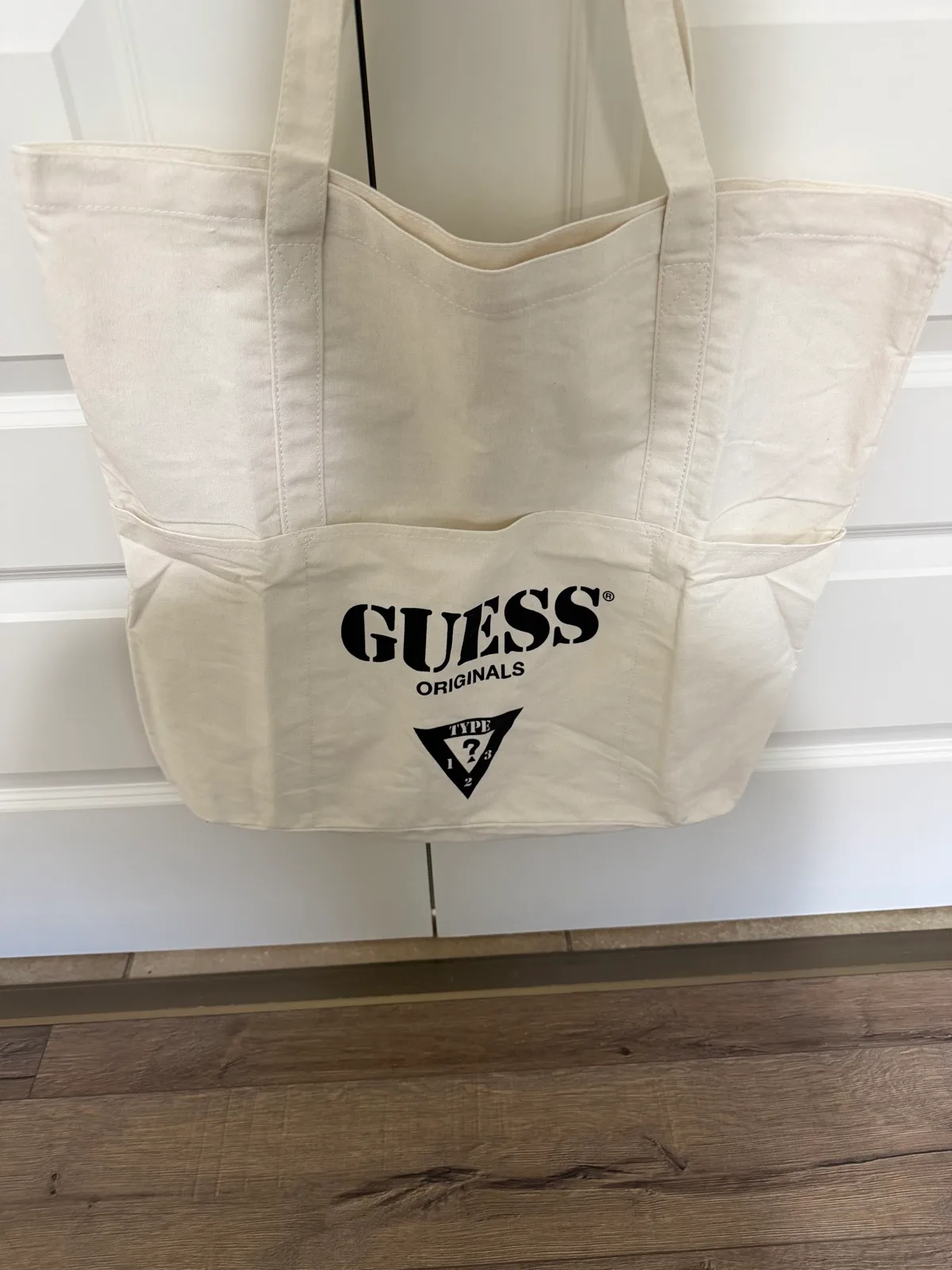 GUESS Originals Large Canvas Tote Bag - Recycled Cotton – photo 11