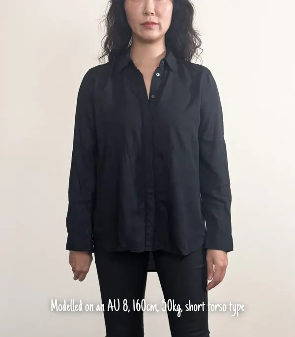 Trenery Women's Black Modal Button-down Shirt - XS