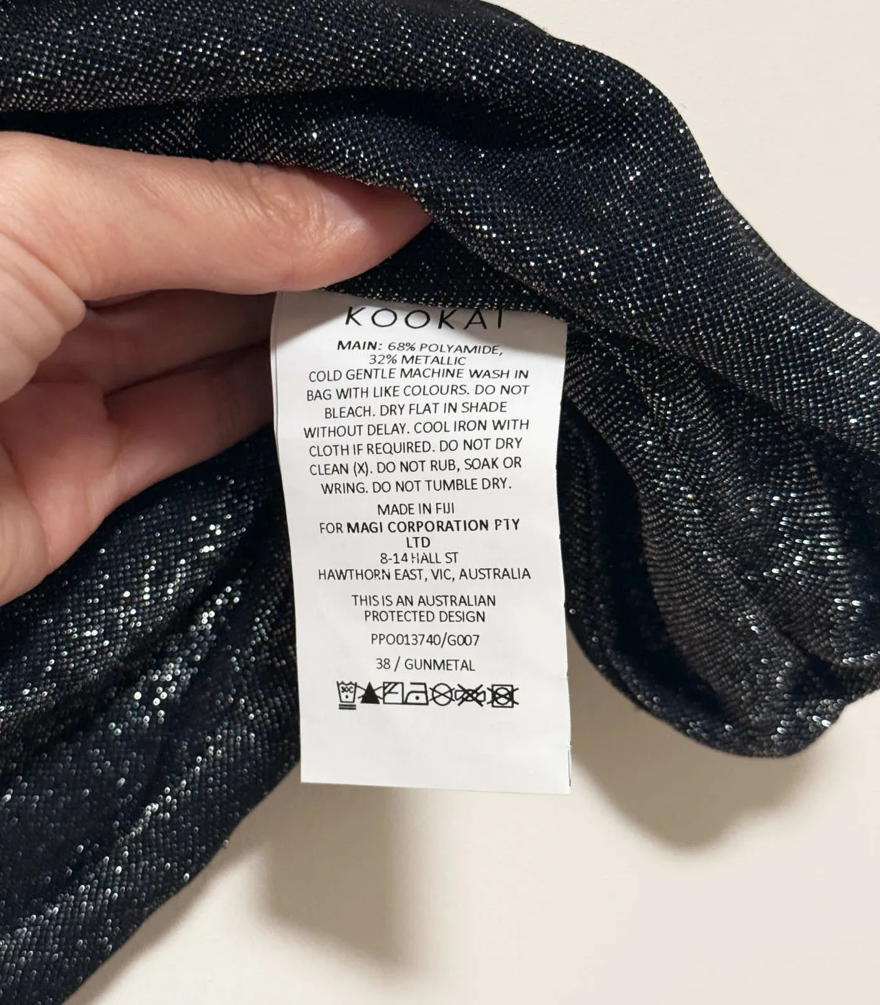 Kookai Black Metallic Strapless Bandeaus Top - AU 10 — photo 8