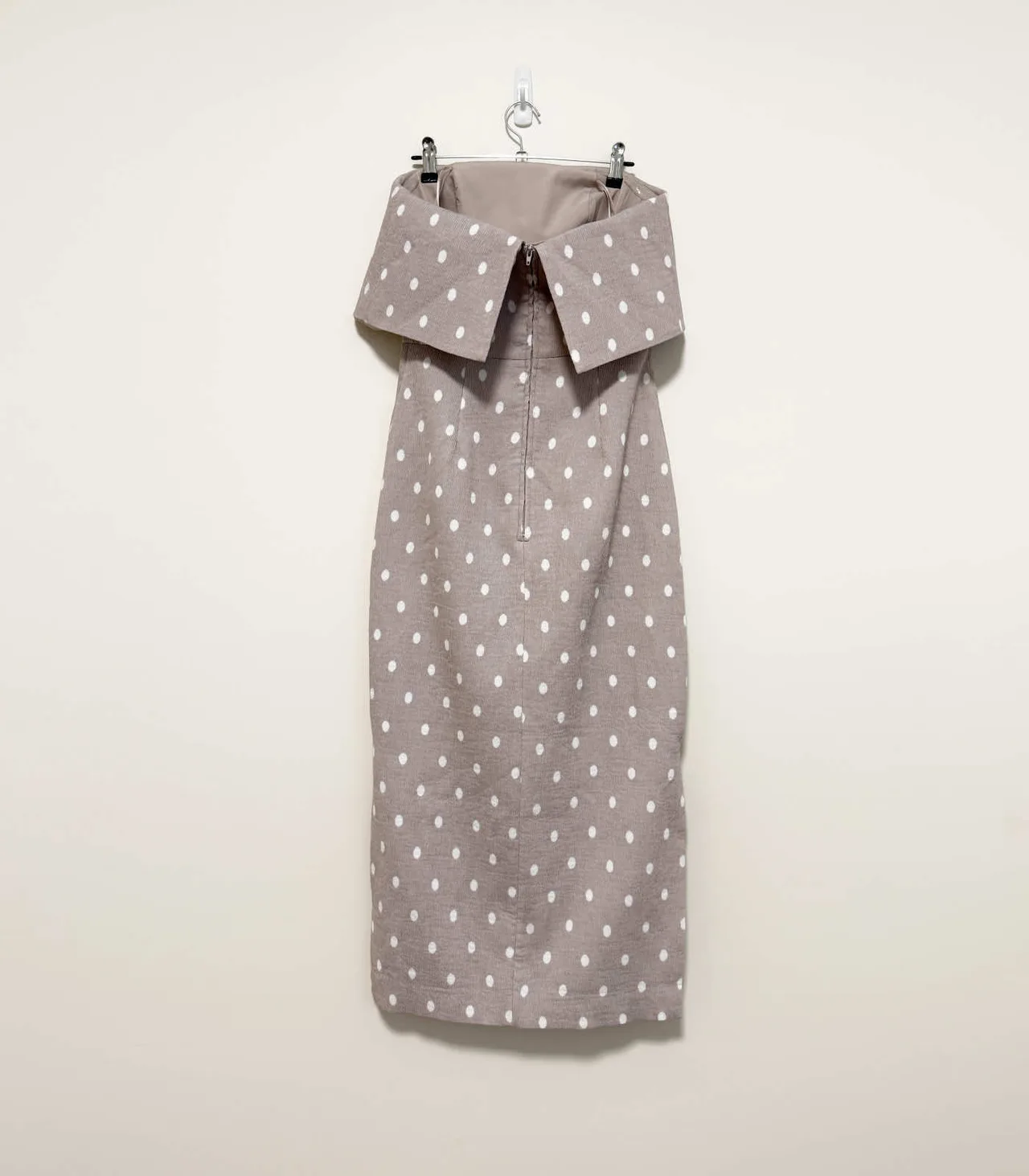 C/Meo Collective Polka Dot Off-The-Shoulder Strapless Midi Dress - Small — photo 4