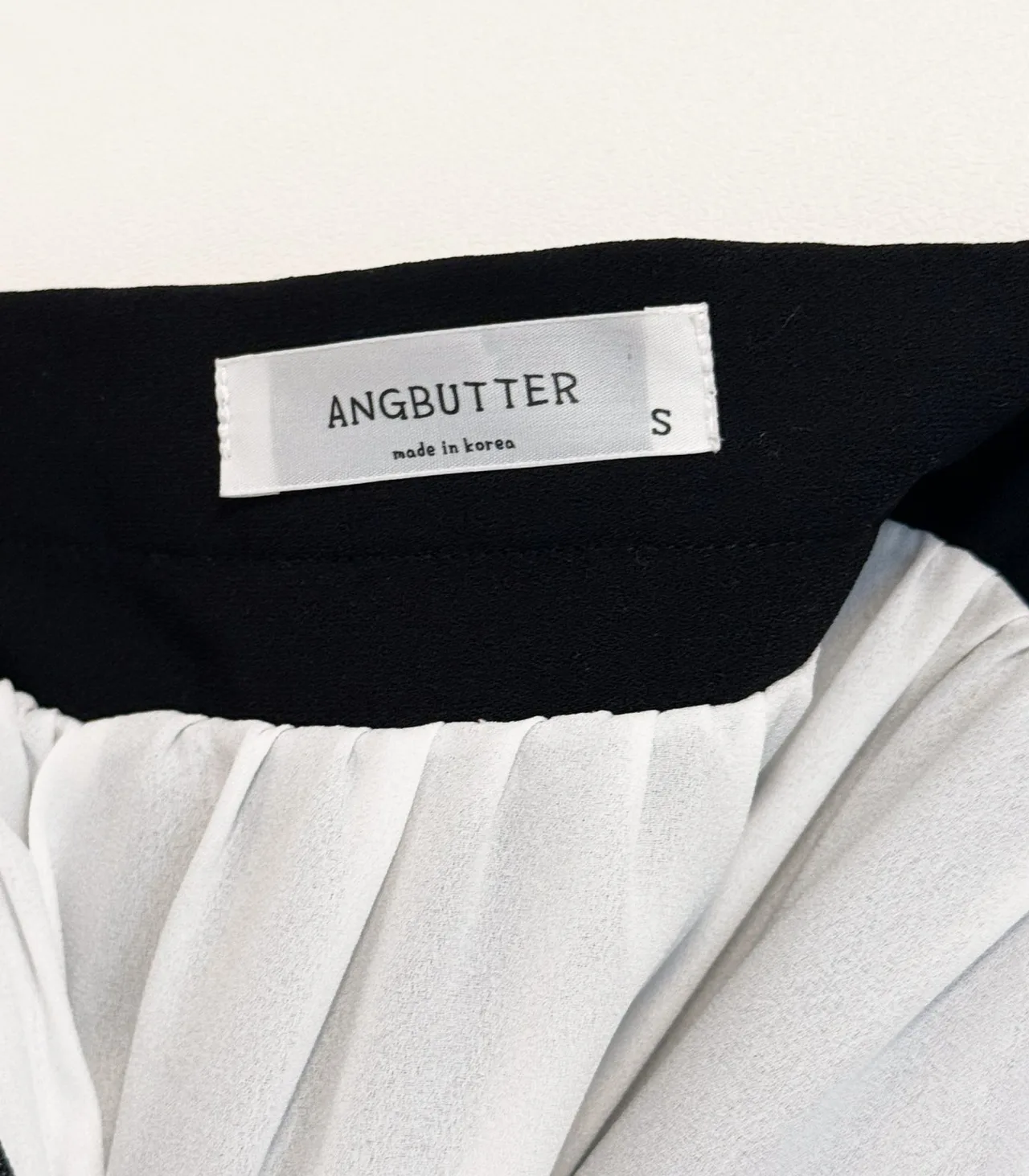 Angbutter Black Layered Midi Wrap Skirt with White Underlay - XS — photo 8