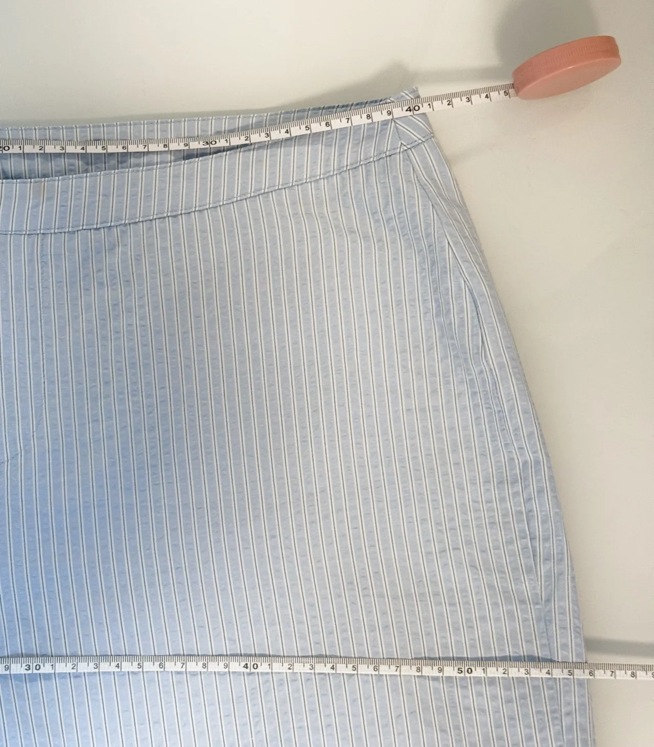 Princess Polly Light Blue Pinstripe Wide-Leg Pants – Women's Drawstring Trousers — photo 8