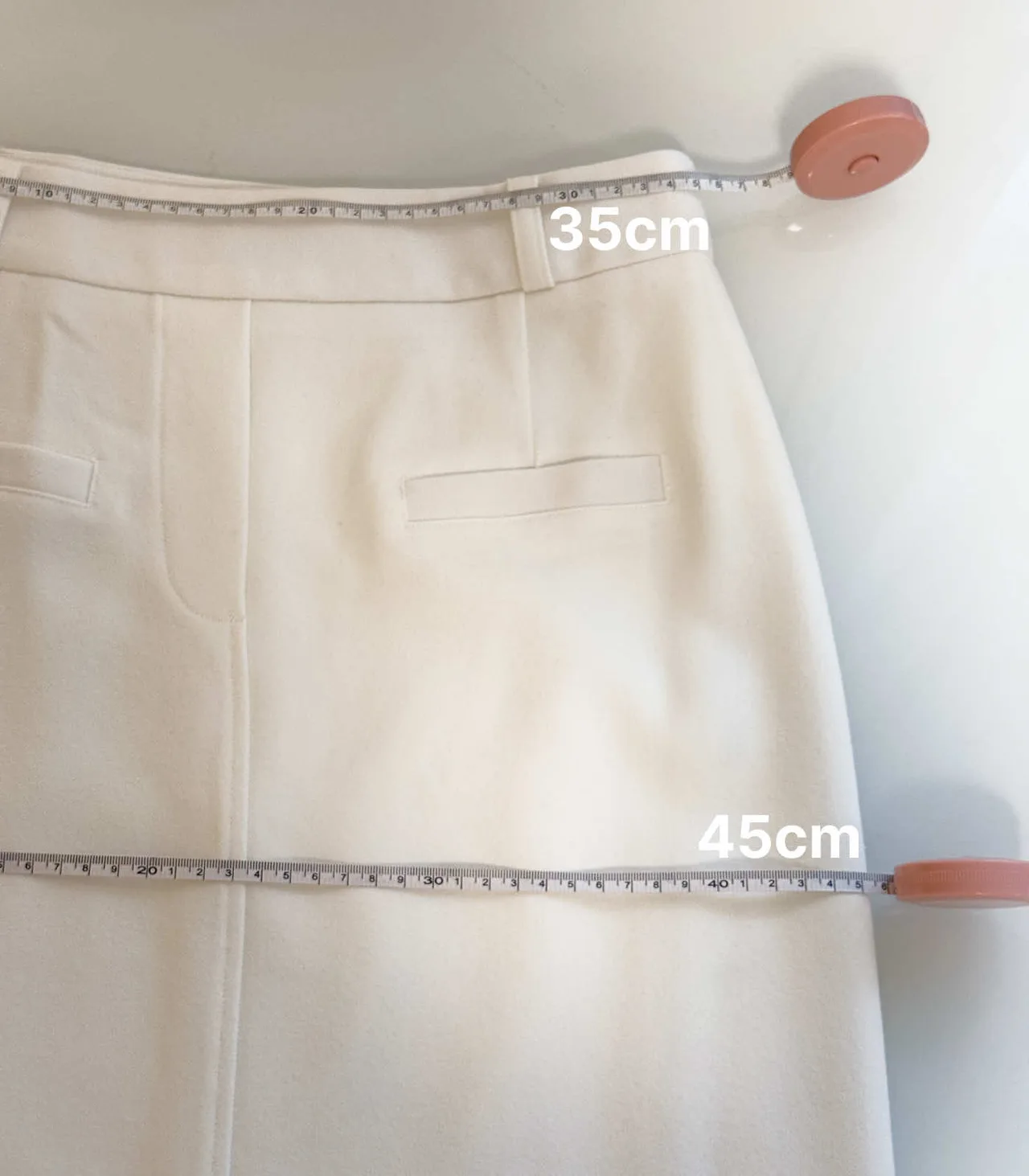 MOTF White High Waisted Midi Skirt - Small — photo 9