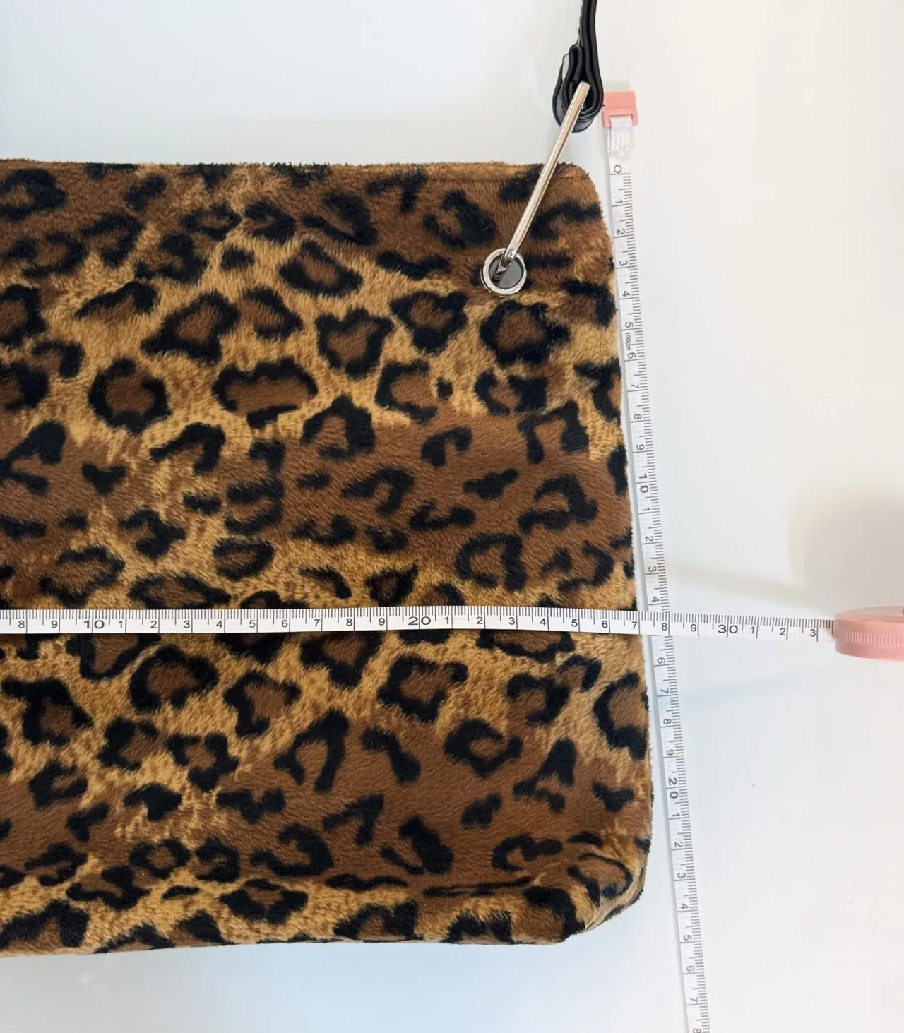 Leopard Print Brown Faux Fur Shoulder Bag — photo 8