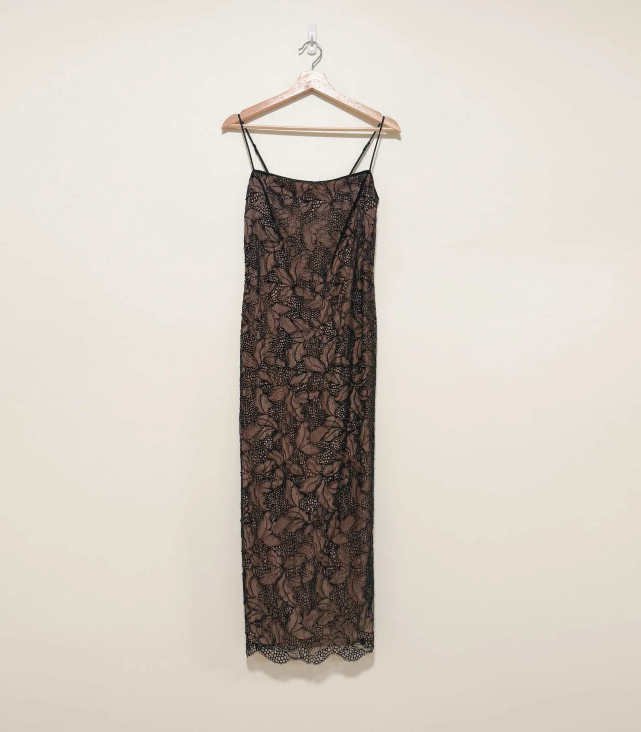 Witchery Black Lace Slip Midi Dress - AU 6 — photo 3
