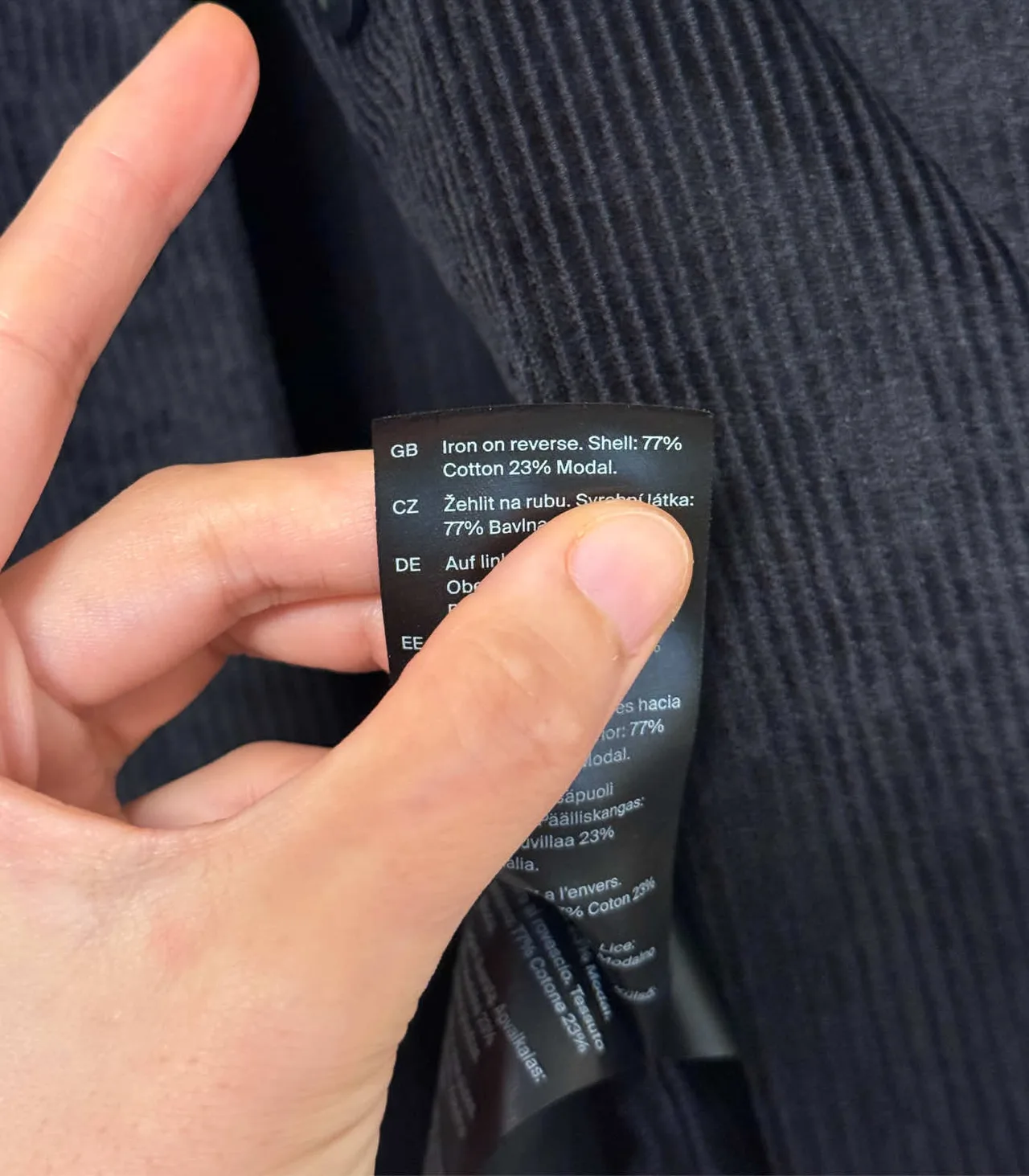 COS Black Corduroy Oversized Button Down Shirt Shiket - EU 34 — photo 10