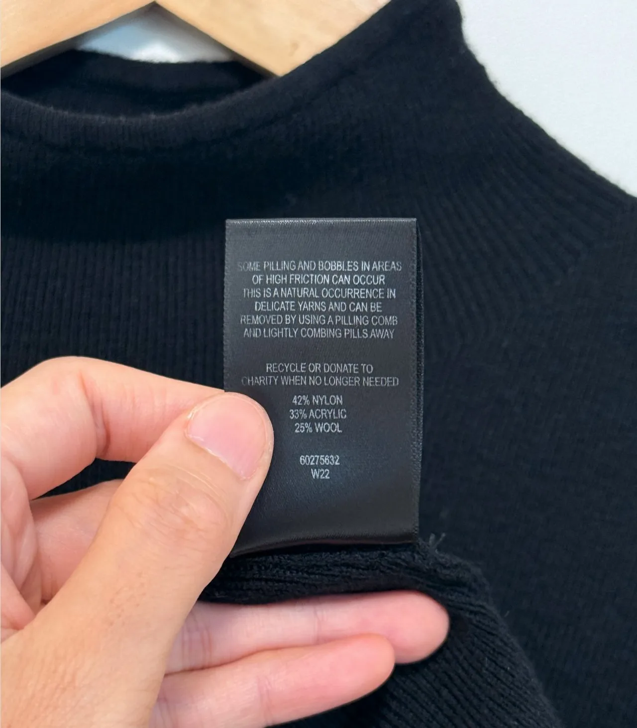 Witchery Black Half-Neck Wool Blend Knit Top - XS — photo 11