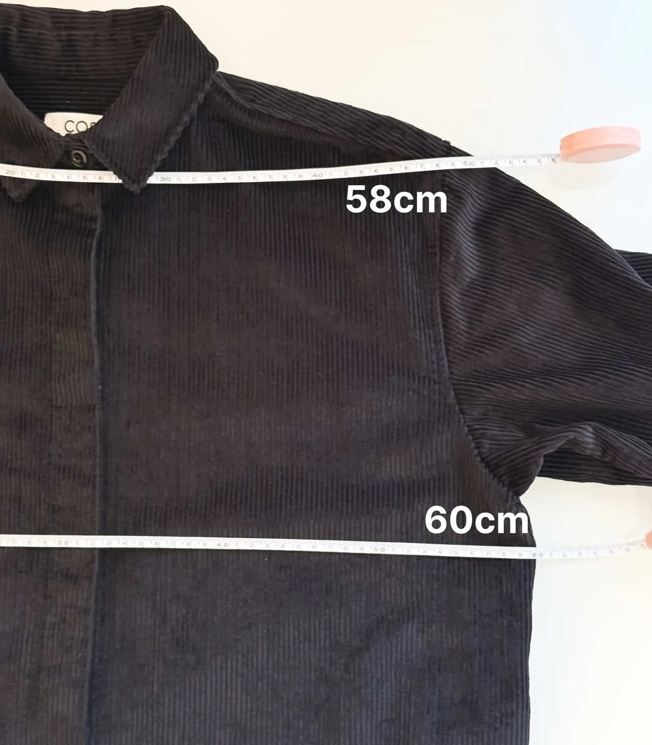 COS Black Corduroy Oversized Button Down Shirt Shiket - EU 34 — photo 11
