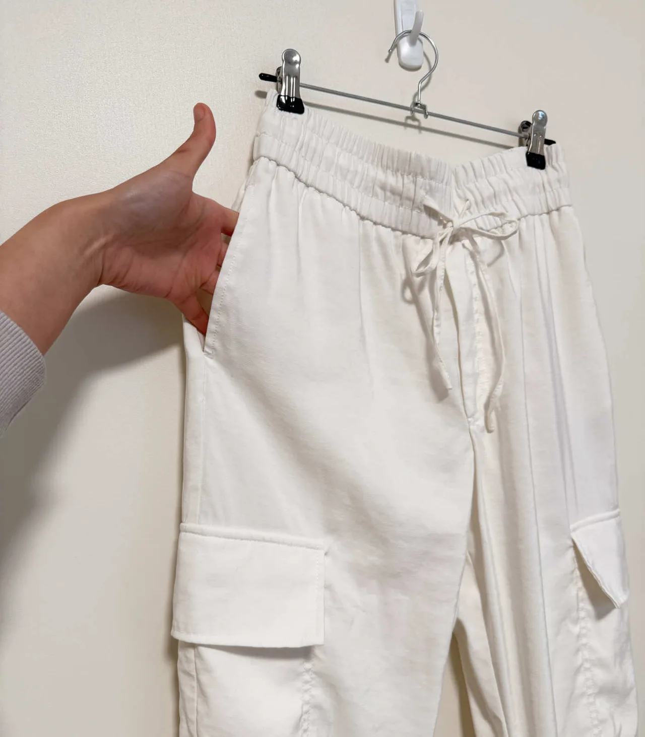 Zara Women's White Lightweight Cargo Joggers - XS — photo 6