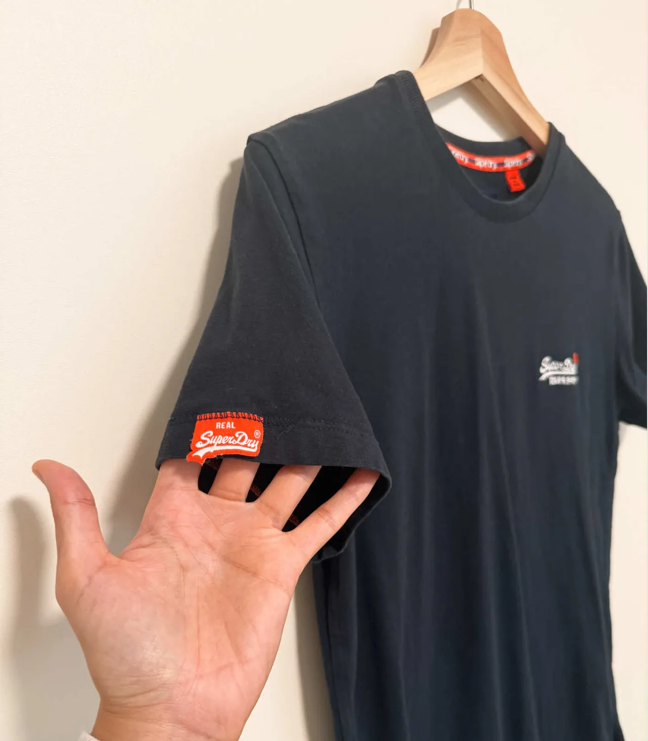 Superdry Dark Navy Crewneck Cotton T-shirt - Men's XS — photo 5