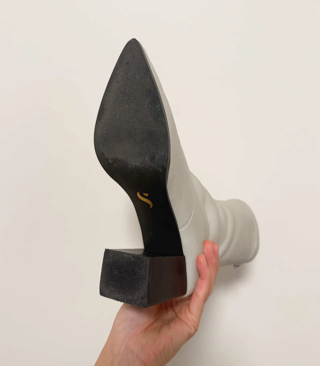 Siren Cream Block Heel Ankle Sock Boots - EU 37 — photo 5