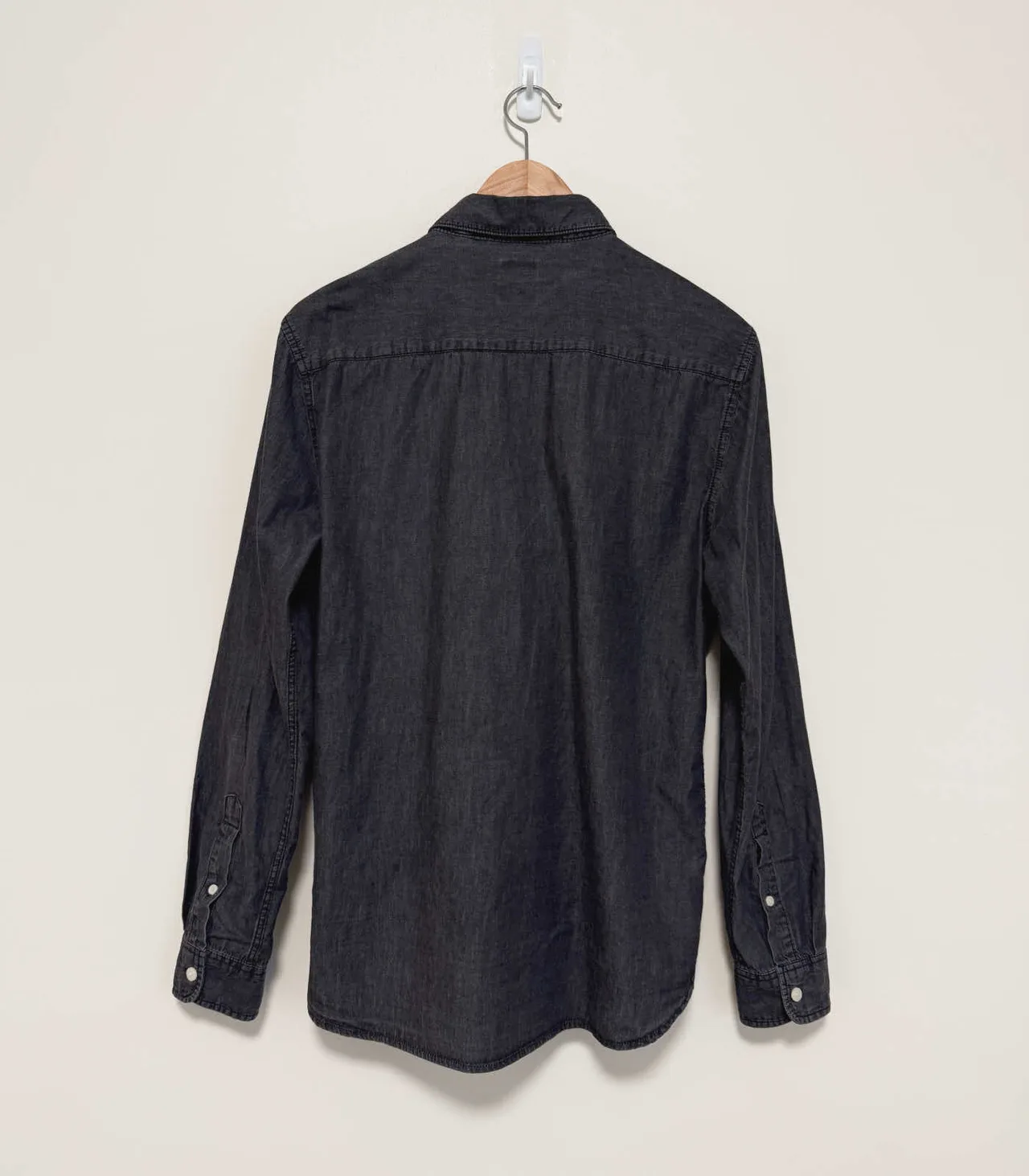 Denim Company Washed Black Button-Down Shirt - Men's Small — photo 4