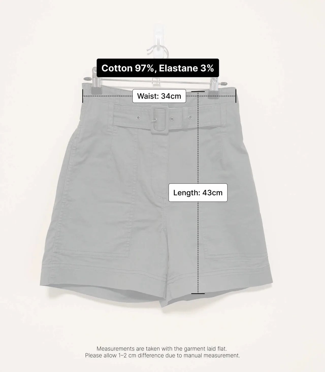 Saba Remy Army green High-waisted Tailored Short - AU 4 — photo 9