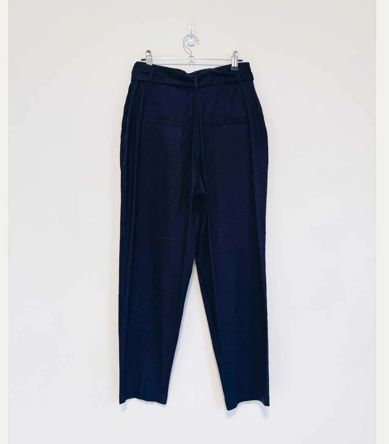 Witchery Black Linen Trousers with Waist Tie - AU 4 — photo 4