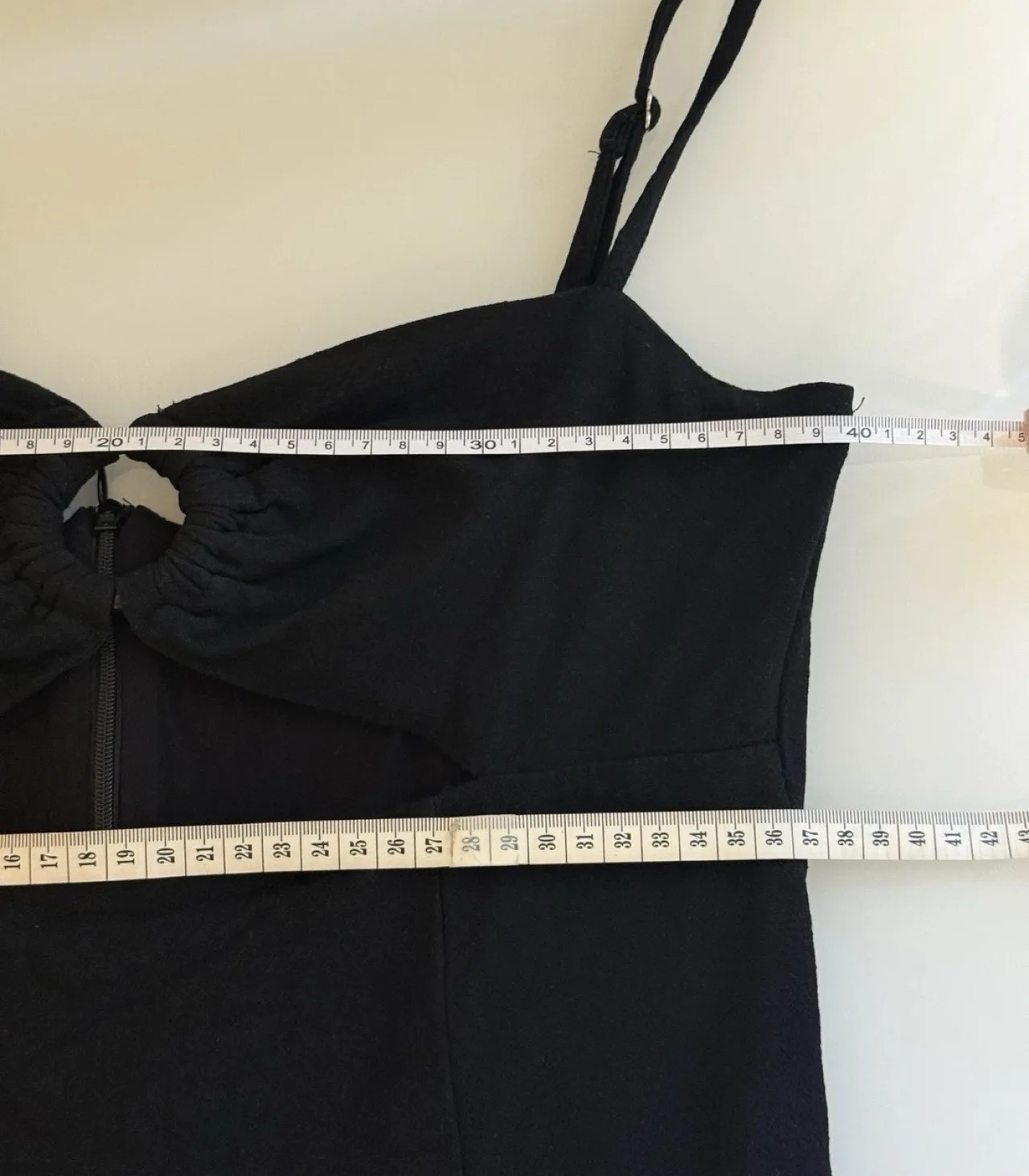 Ava & Eve Black Linen Blend Mini Dress with Ring Cutout - AU 8 — photo 8