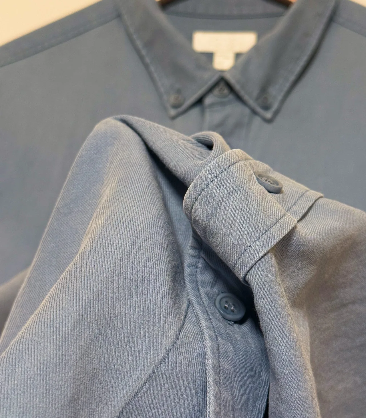 COS Dusty Blue Button-Down Shirt - Men's Medium — photo 6