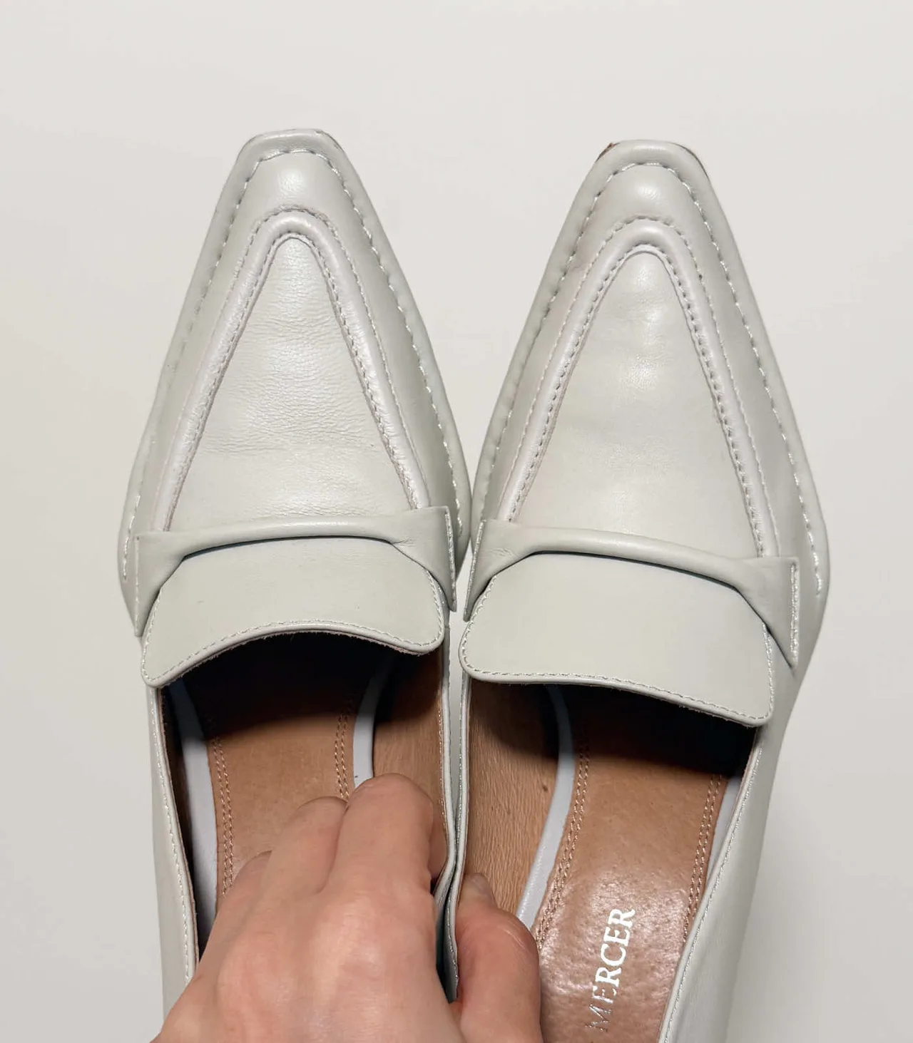 Jo Mercer Bone Covet Block Leather Heel Loafers - EU 37 — photo 5