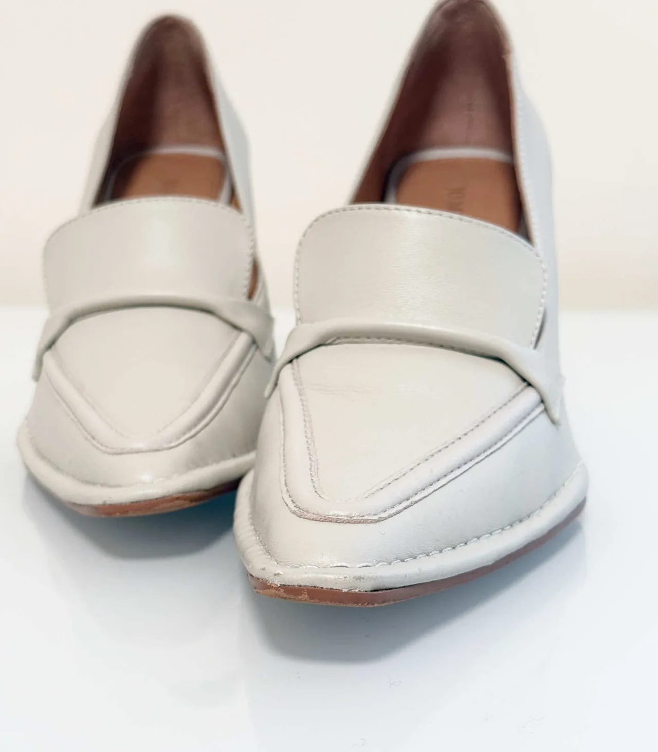 Jo Mercer Bone Covet Block Leather Heel Loafers - EU 37 — photo 10