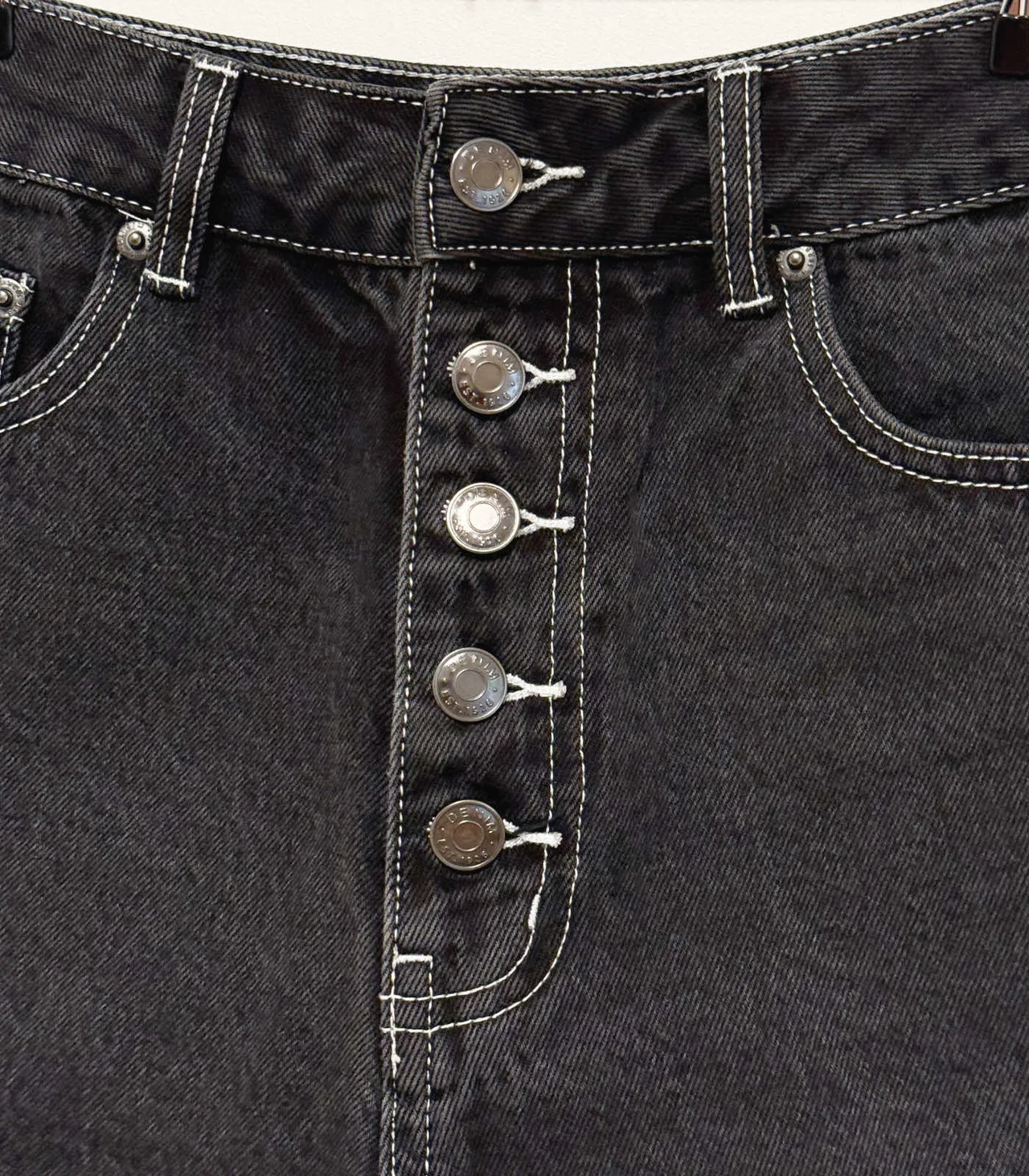 Glassons High-Waisted Denim Shorts - Washed Black, AU 10 — photo 5