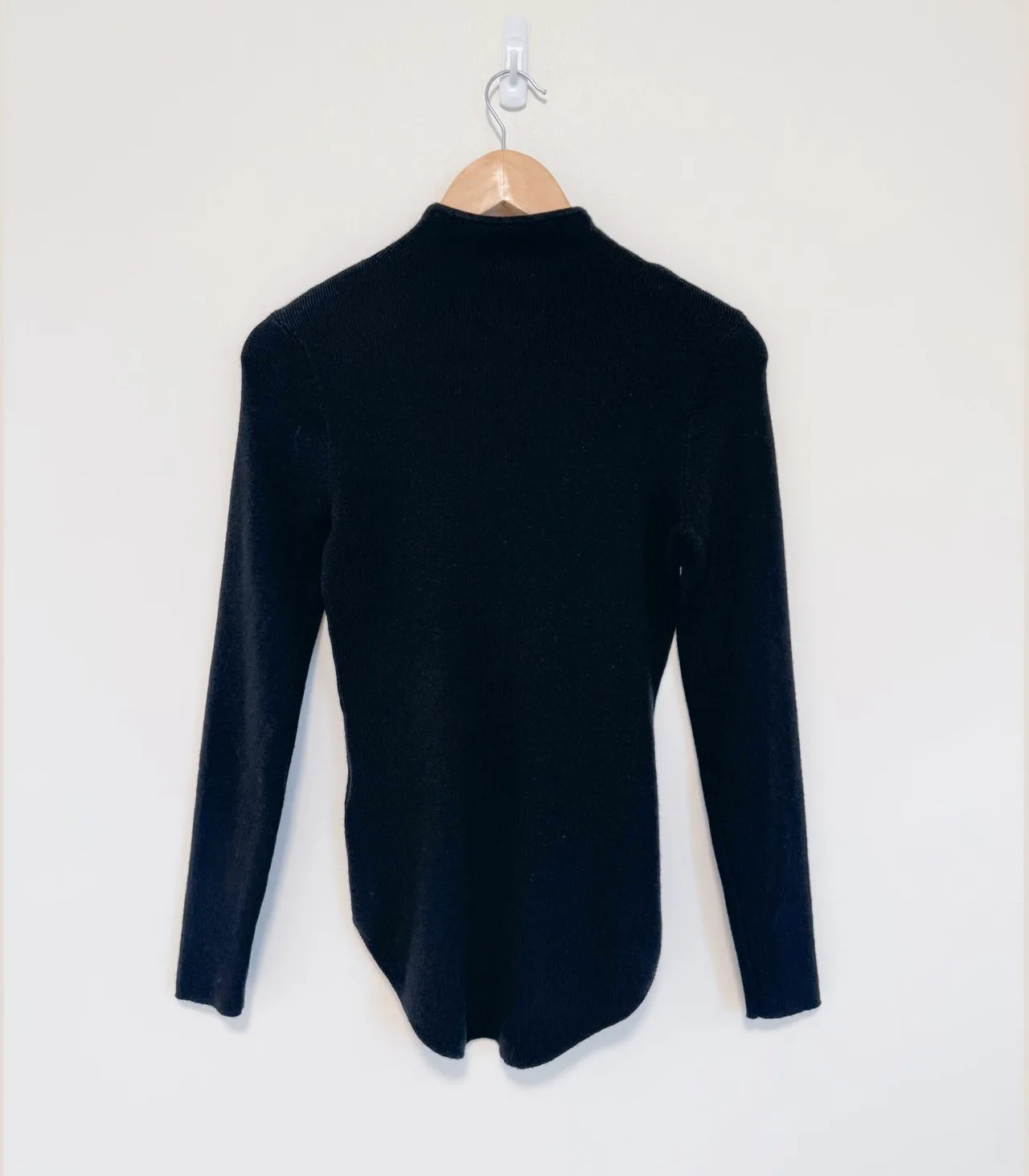 Witchery Black Half-Neck Wool Blend Knit Top - XS — photo 5