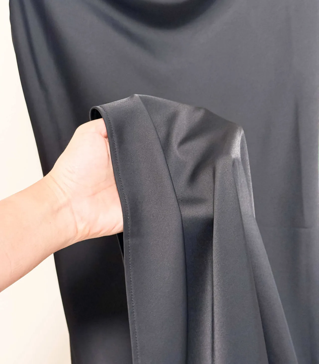 Girls On Top Black Satin Cowl Neck Slip Dress - Small — photo 7