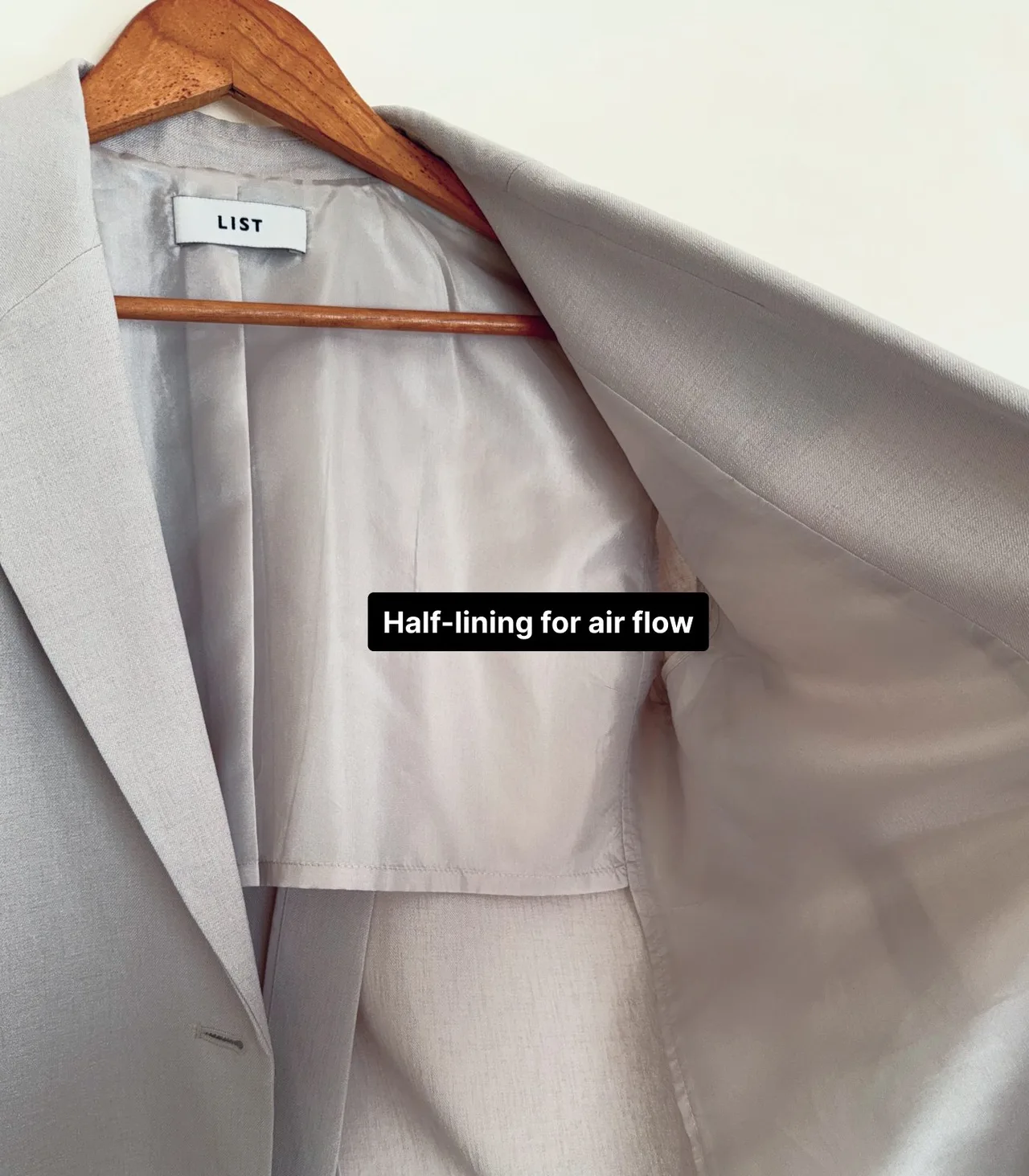 LIST 3/4 Sleeve Light Grey Summer Blazer - Small — photo 7