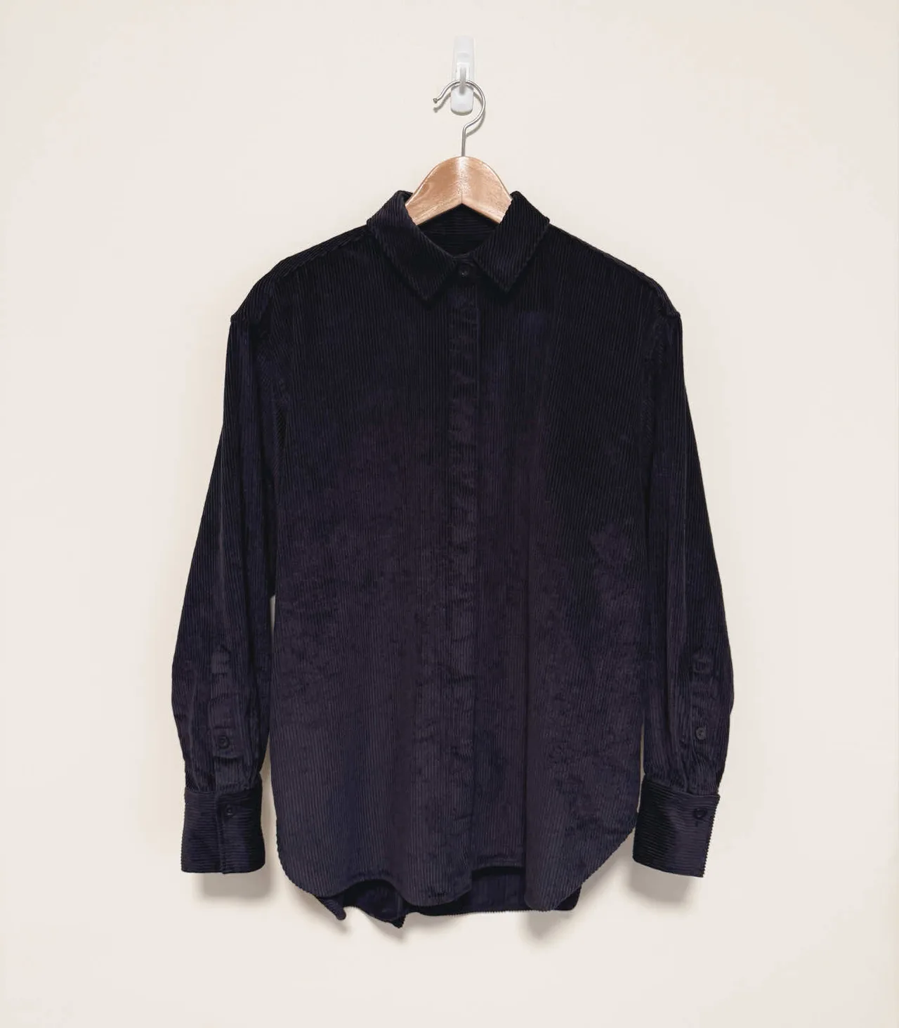COS Black Corduroy Oversized Button Down Shirt Shiket - EU 34 — photo 3