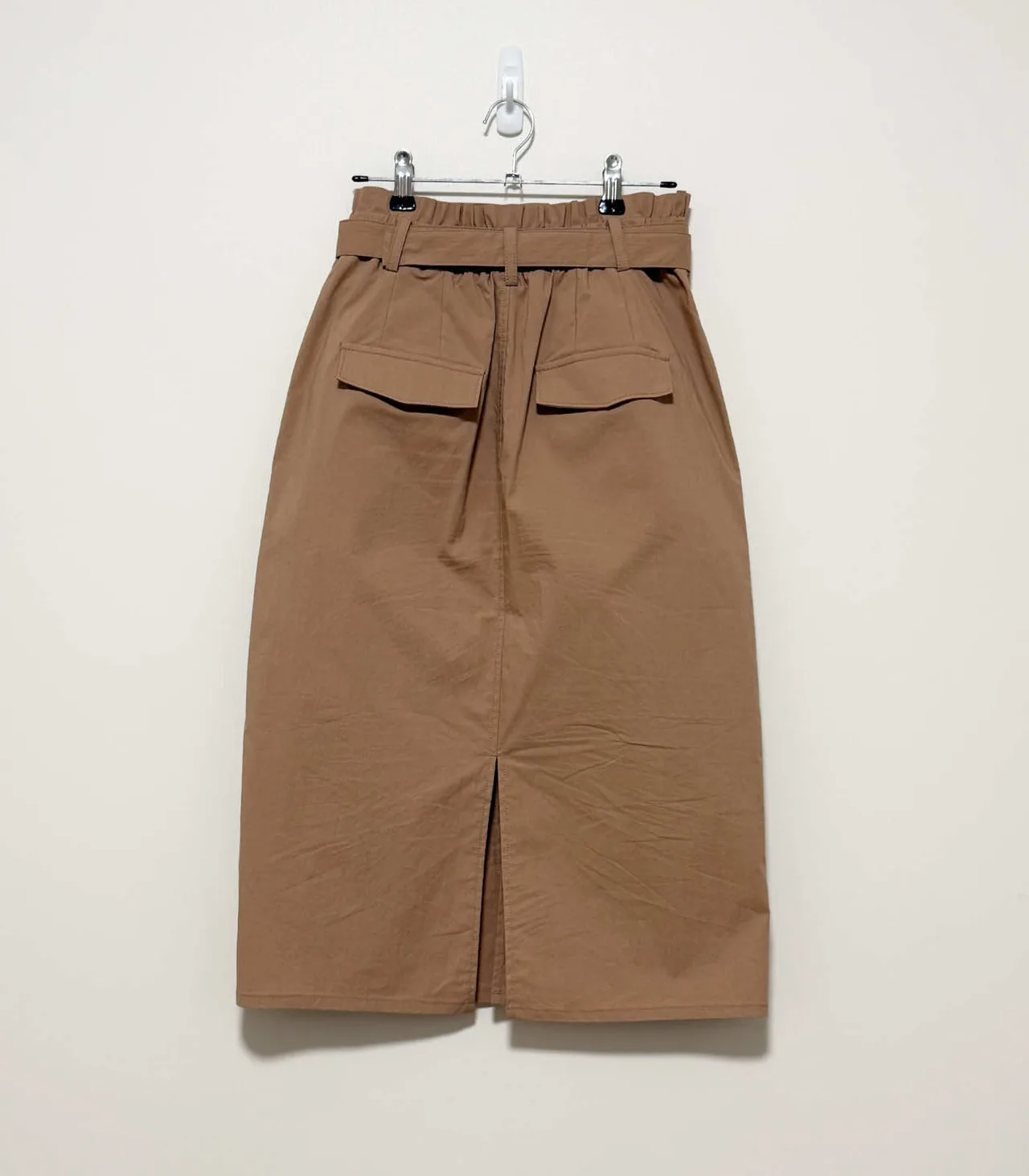 ZOOC Camel Paperbag Waist Midi Skirt with Tie Belt - Small — photo 4
