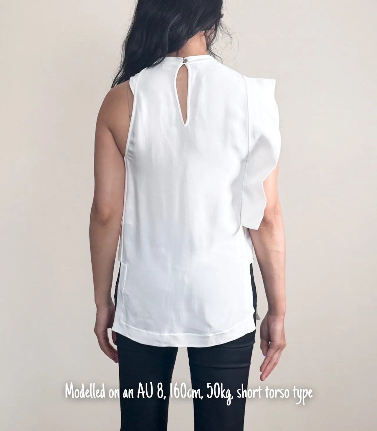 Sass & Bide White Asymmetric Viscose Sleeveless Top - AU 6 — photo 11