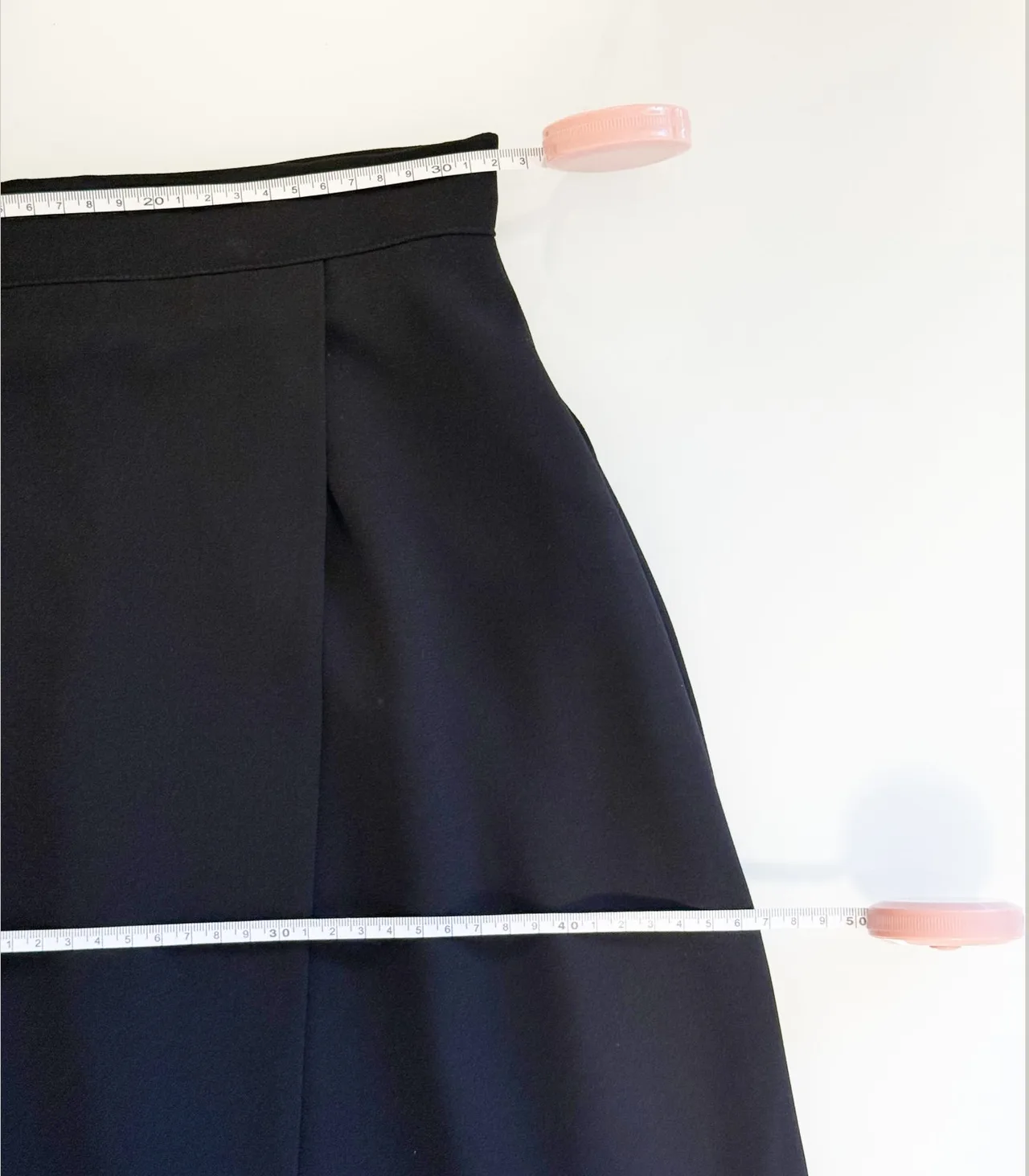 Angbutter Black Layered Midi Wrap Skirt with White Underlay - XS — photo 9