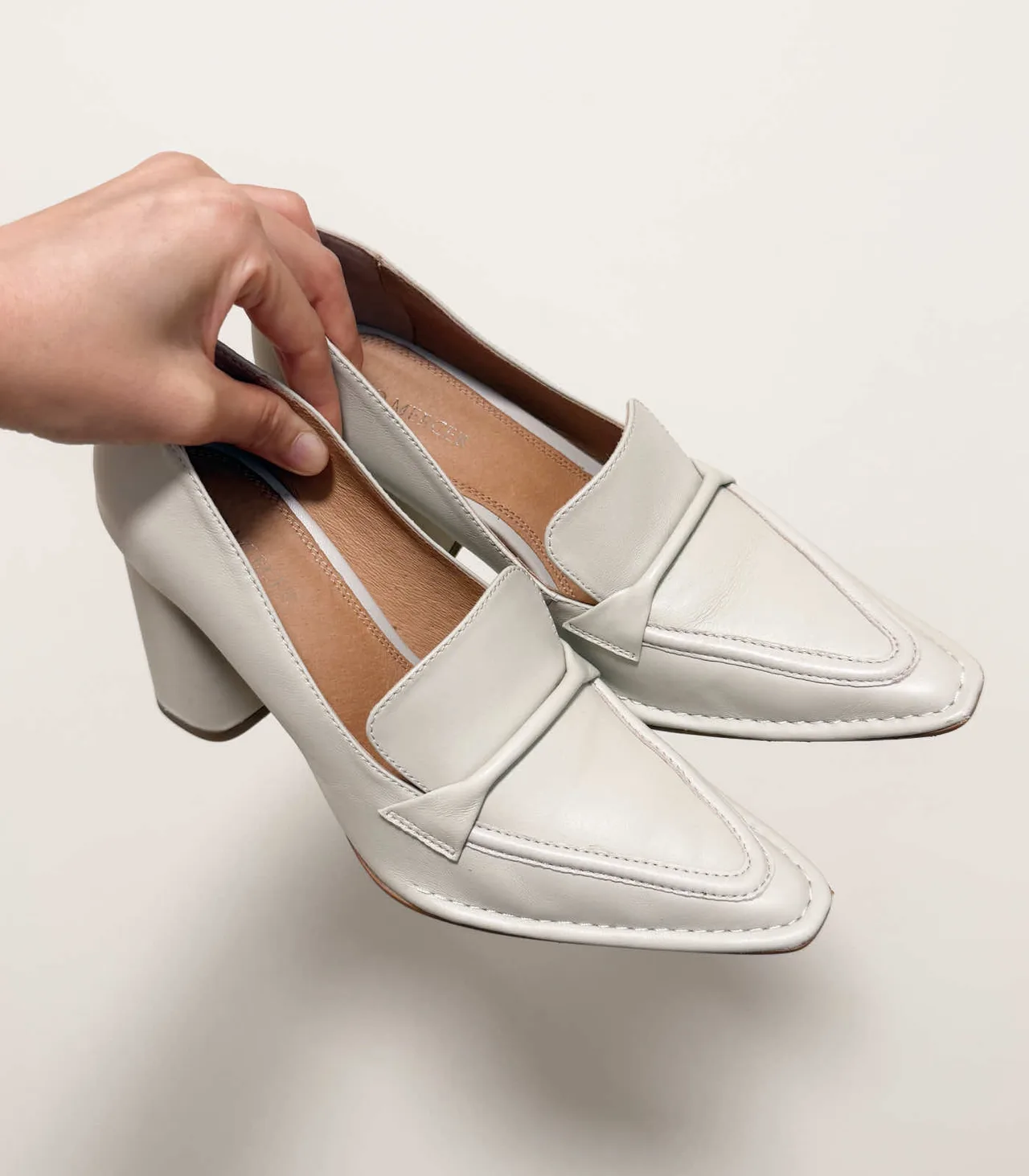 Jo Mercer Bone Covet Block Leather Heel Loafers - EU 37 — photo 9