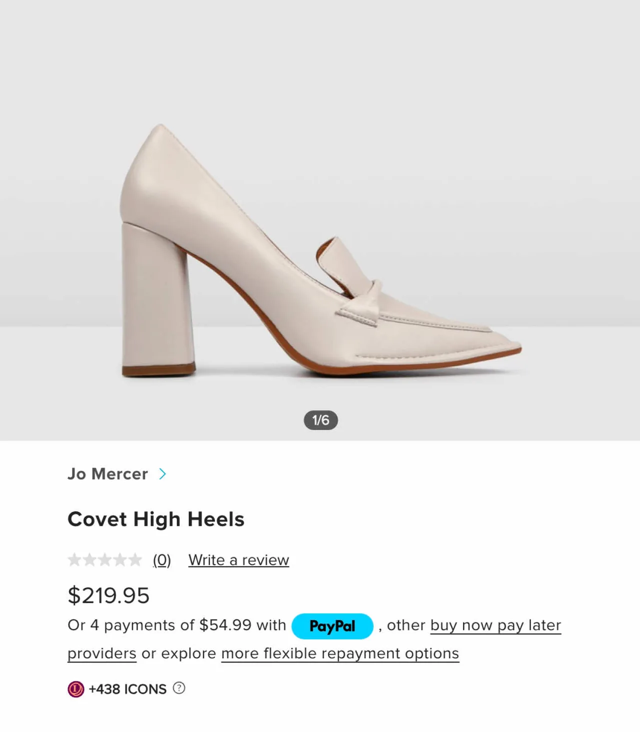Jo Mercer Bone Covet Block Leather Heel Loafers - EU 37 — photo 3