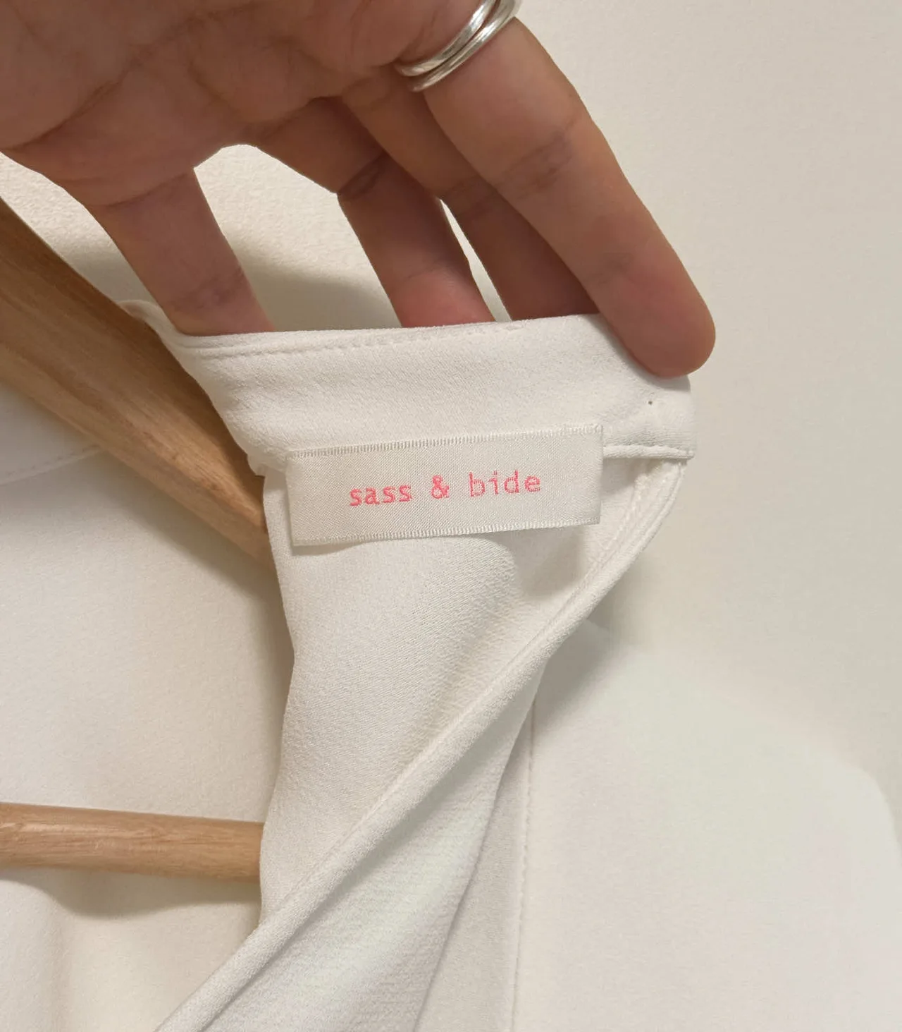 Sass & Bide White Asymmetric Viscose Sleeveless Top - AU 6 — photo 5